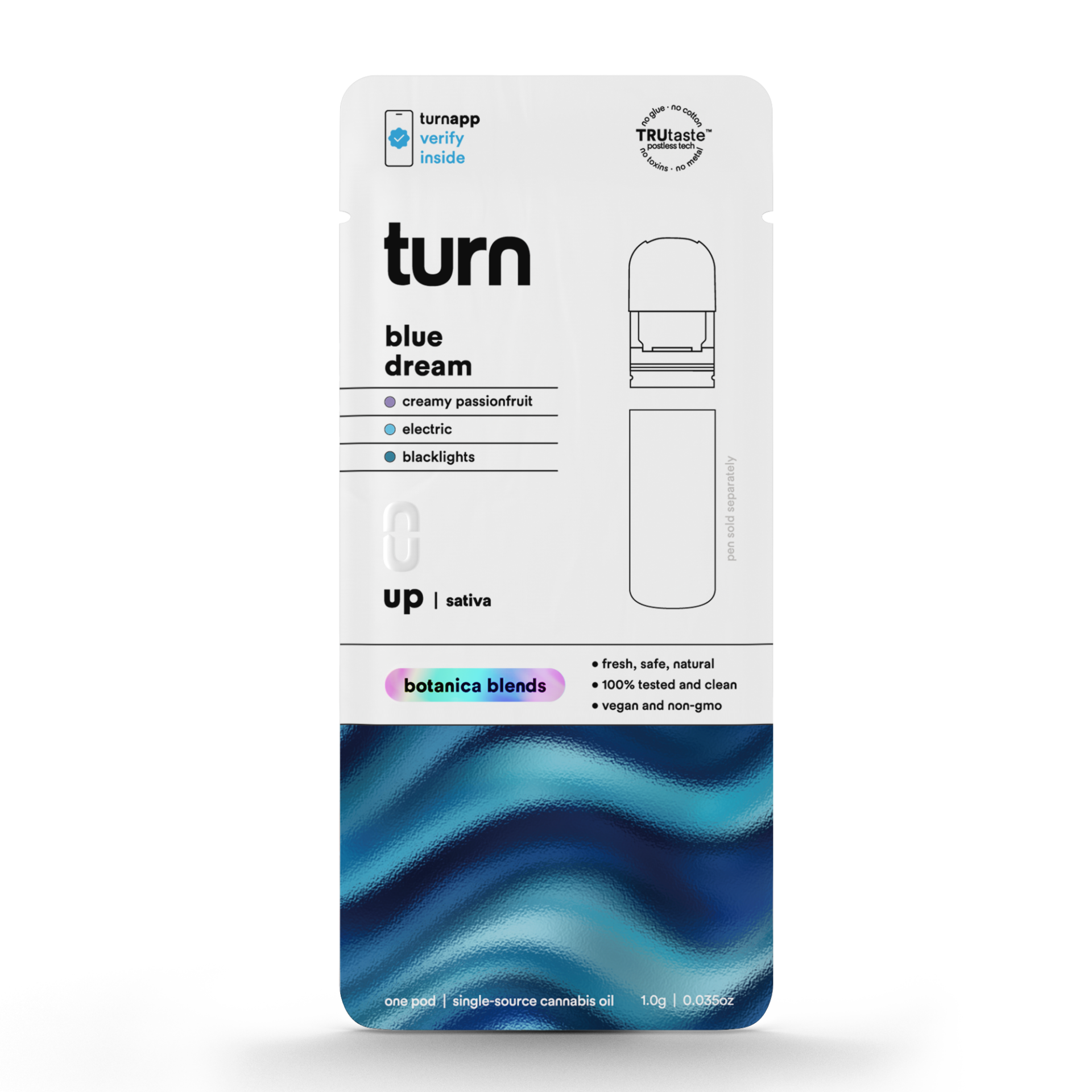 TURN Blue Dream Botanica Blends Vape Pods  (Sativa) 87.66% {1g}