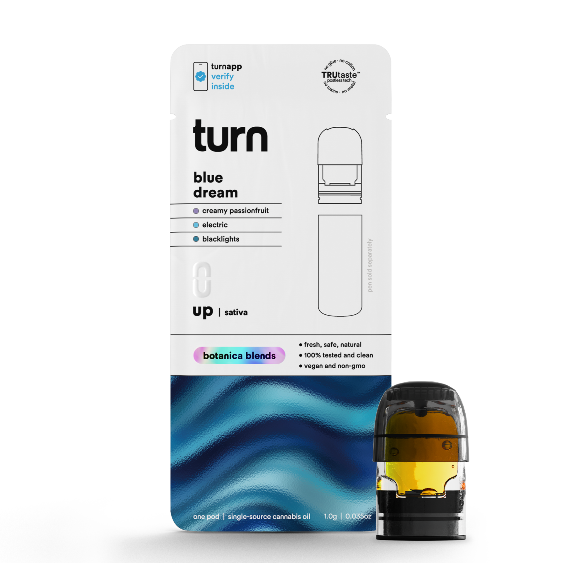 TURN Blue Dream Botanica Blends Vape Pods  (Sativa) 87.66% {1g}