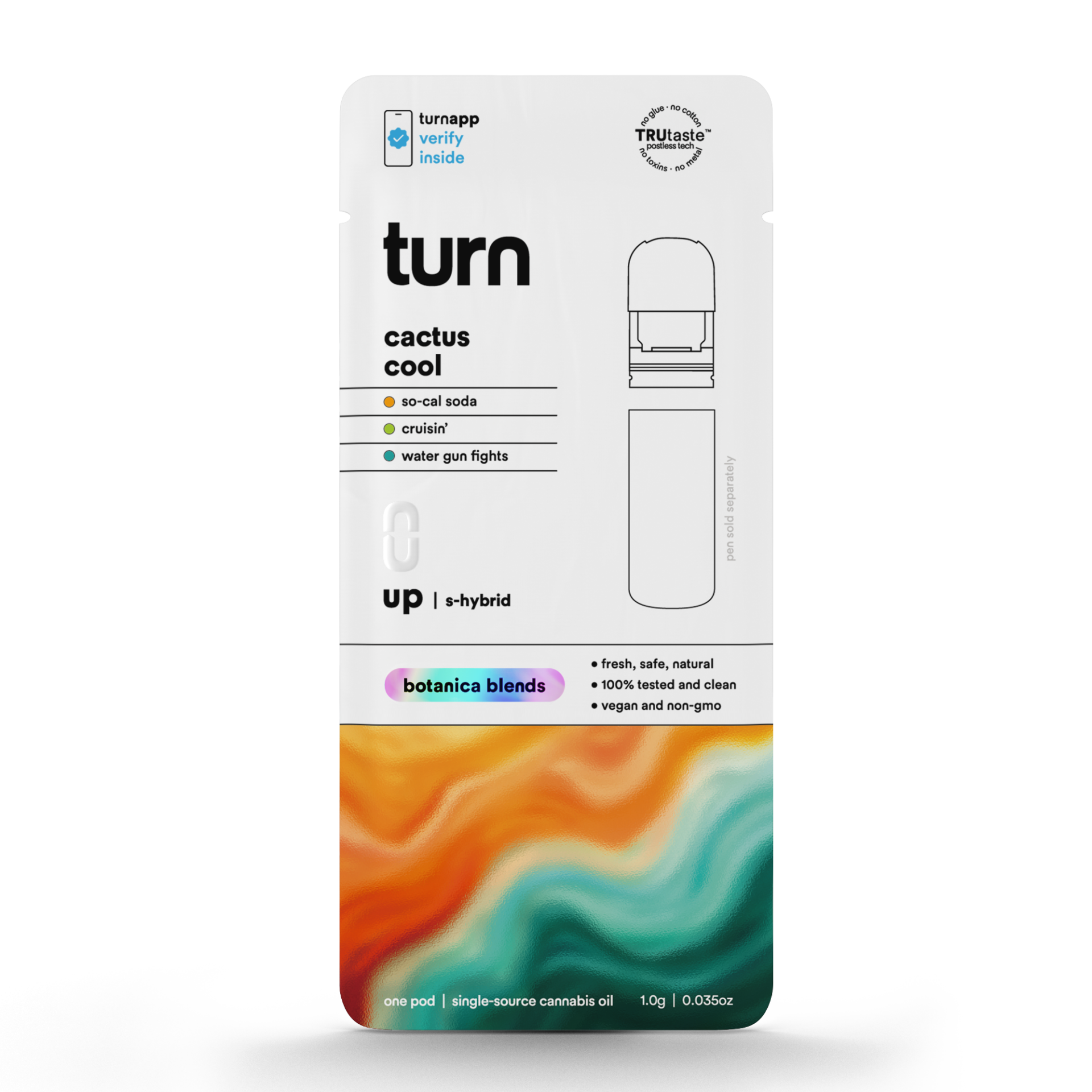 TURN Cactus Cool Vape Pods  (Hybrid Sativa) 90.48% {1g}