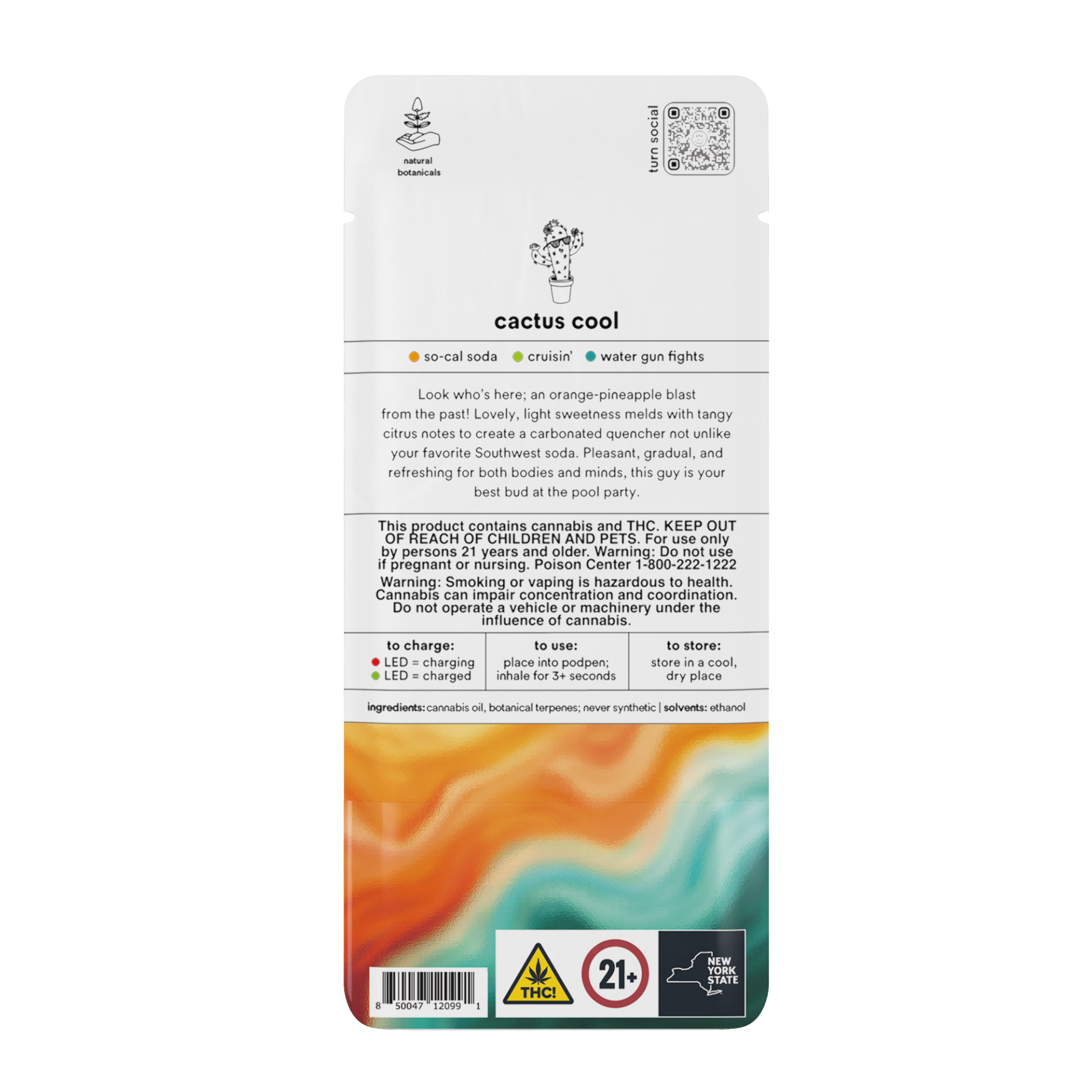 TURN Cactus Cool Vape Pods  (Hybrid Sativa) 90.48% {1g}