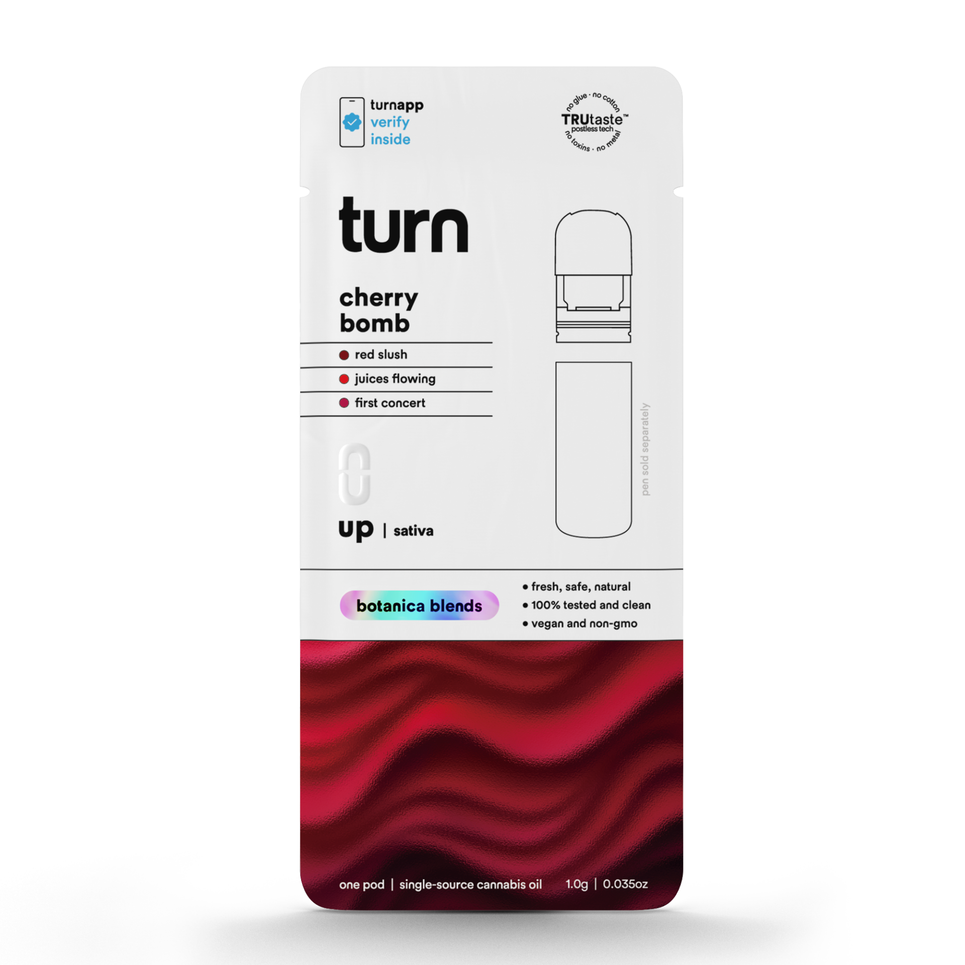 TURN Cherry Bomb Botanica Blends Vape Pods  (Sativa) 87.57% {1g}