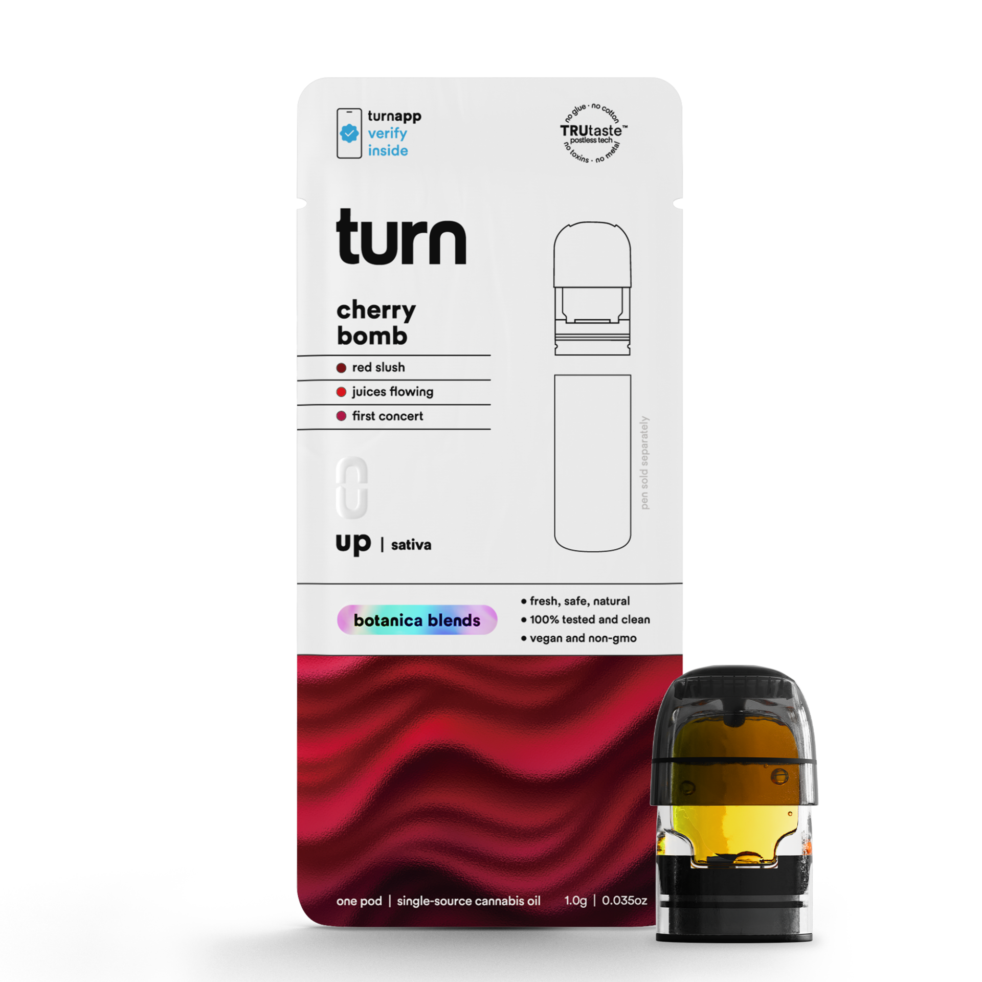 TURN Cherry Bomb Botanica Blends Vape Pods  (Sativa) 87.57% {1g}