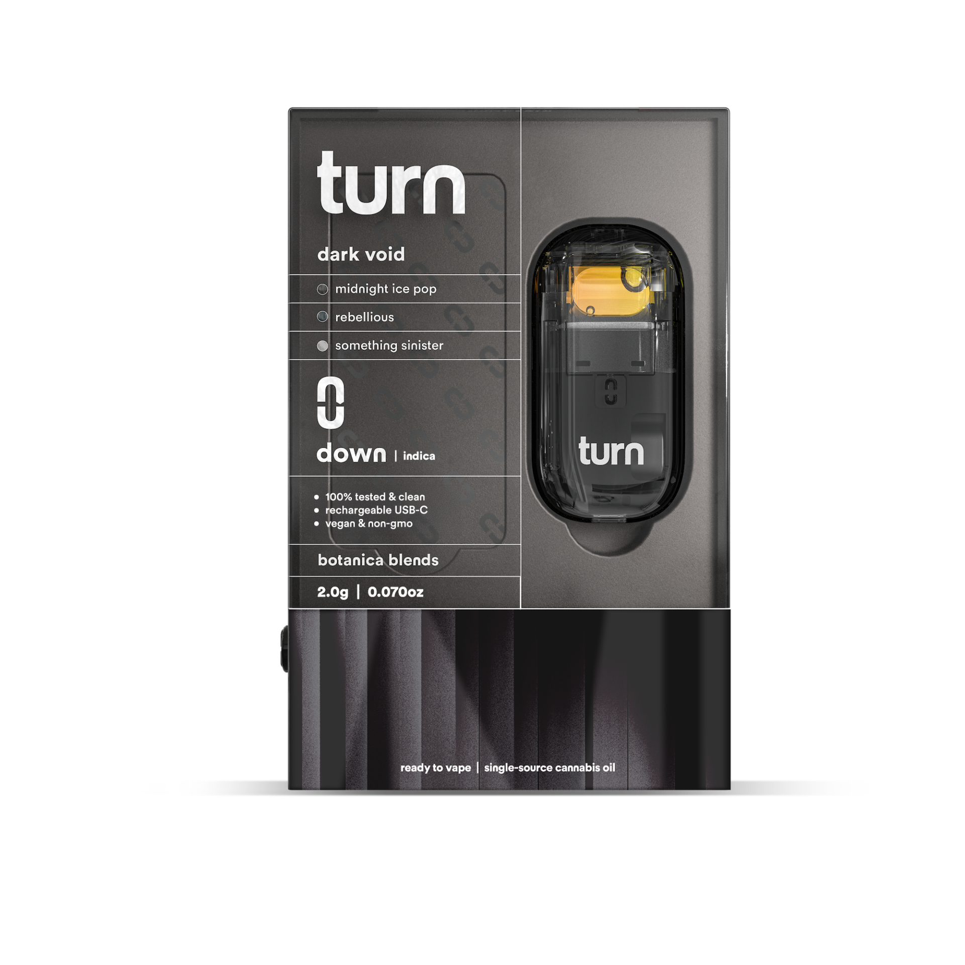 TURN Dark Void Retrovision All-In-One Vapes  (Indica) 82.6% {2g}