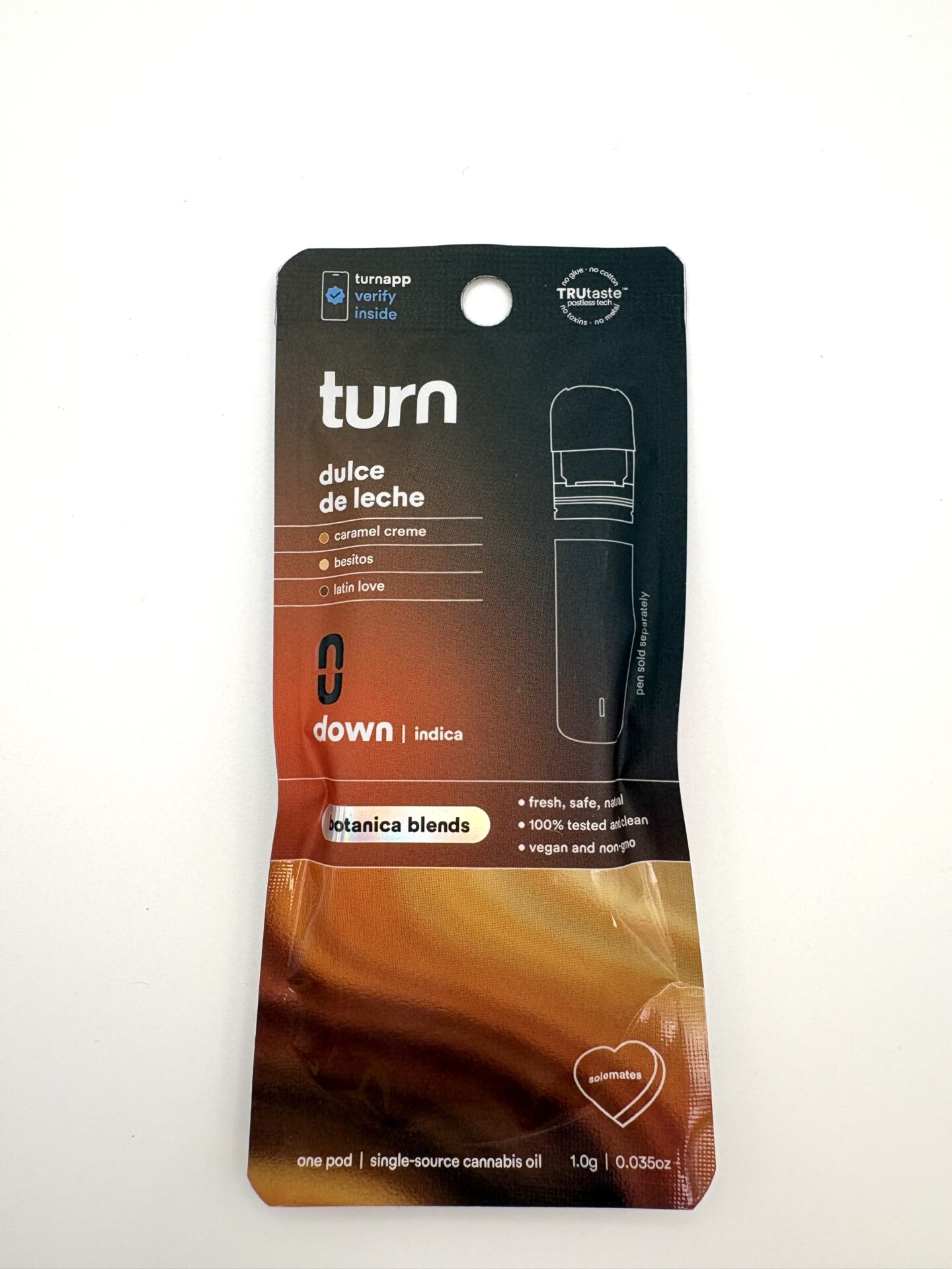 TURN Dulce De Leche Vape Pods  (Indica) 91.03% {1g}