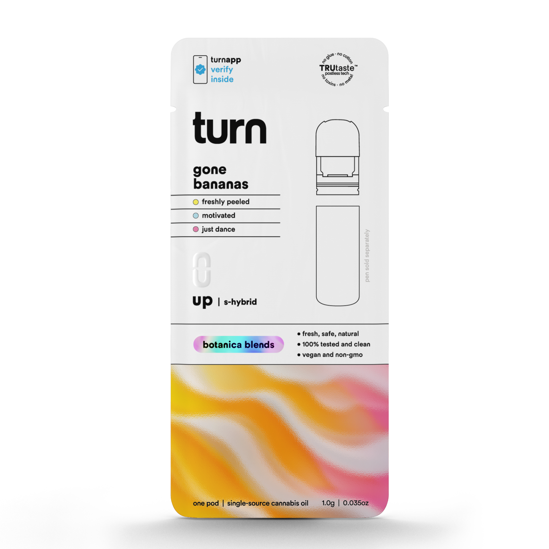 TURN Gone Bananas Vape Pods  (Hybrid Sativa) 87.50% {1g}