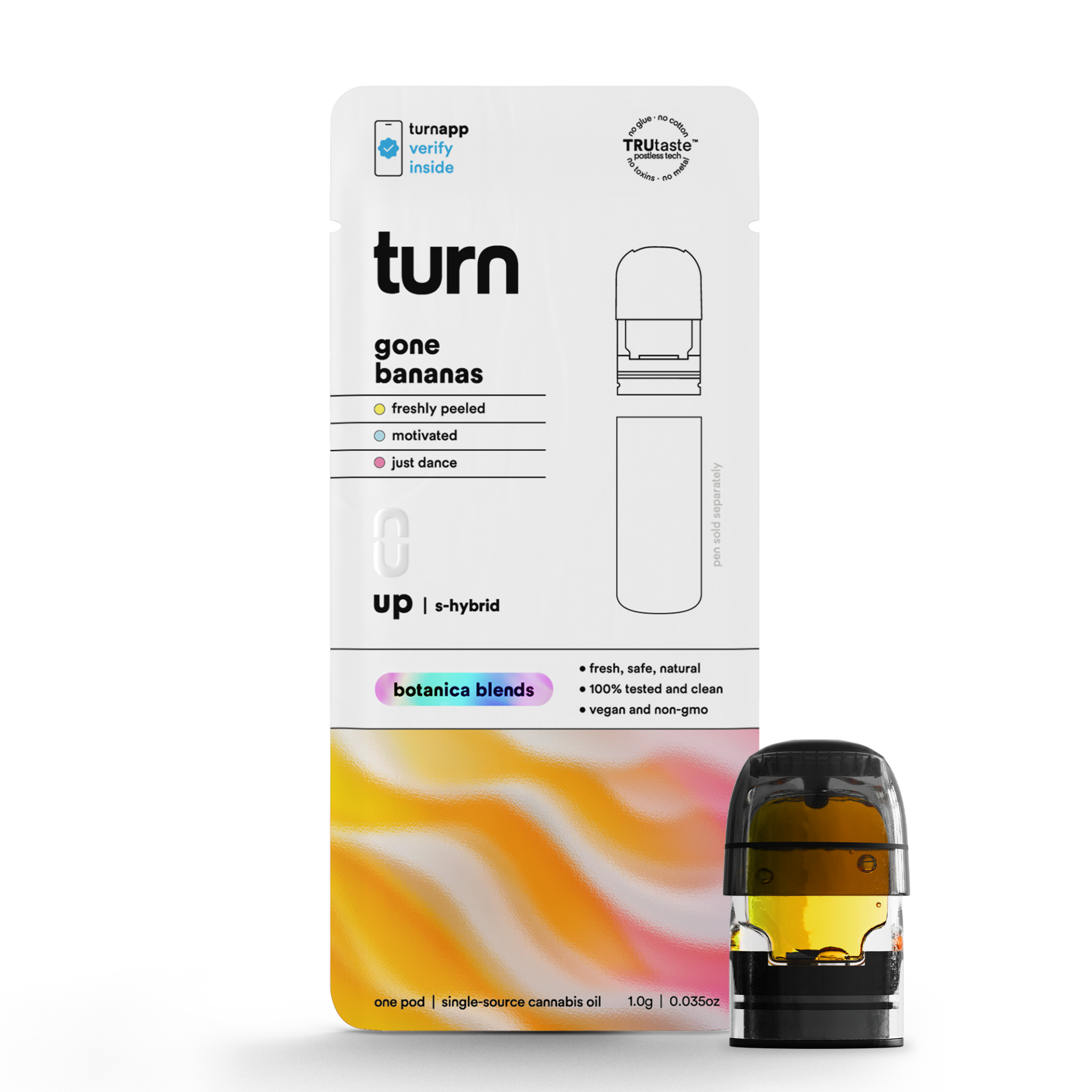TURN Gone Bananas Vape Pods  (Hybrid Sativa) 87.50% {1g}