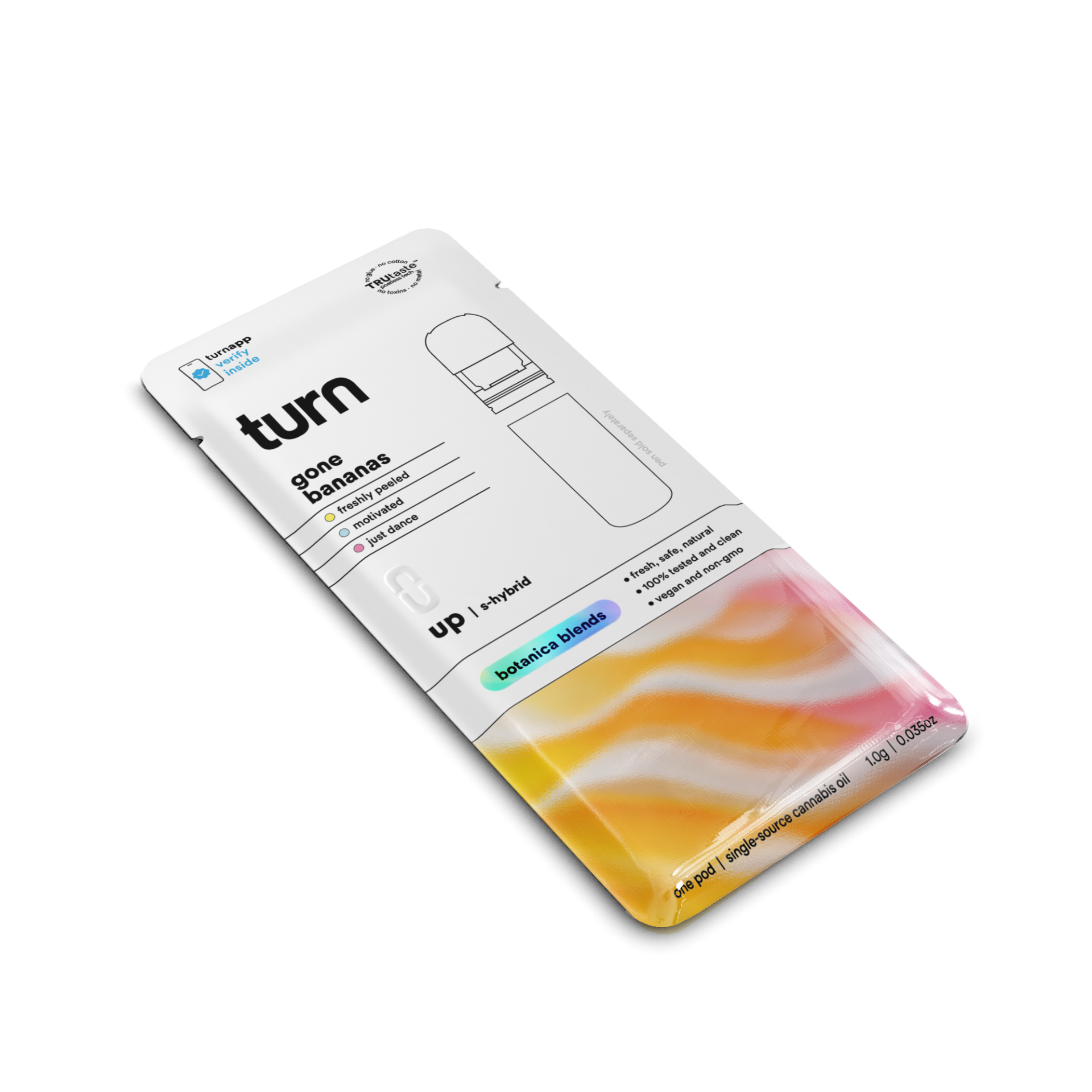 TURN Gone Bananas Vape Pods  (Hybrid Sativa) 87.50% {1g}