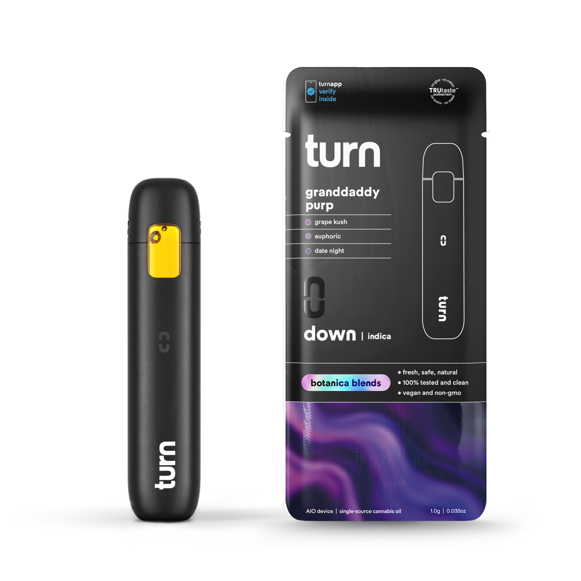 TURN Grand Daddy Purple All-In-One Vapes  95.56% {1g}
