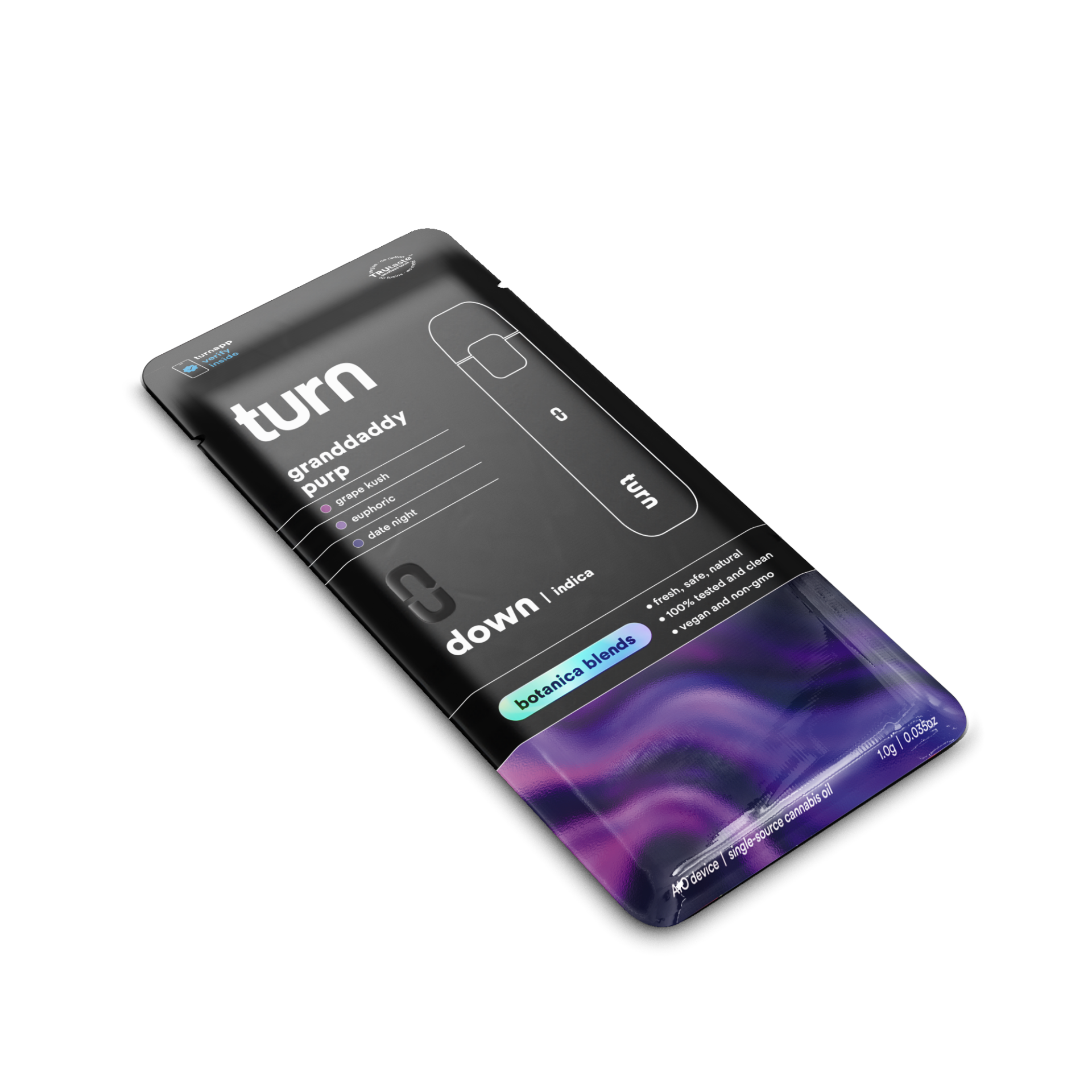 TURN Grand Daddy Purple All-In-One Vapes  95.56% {1g}