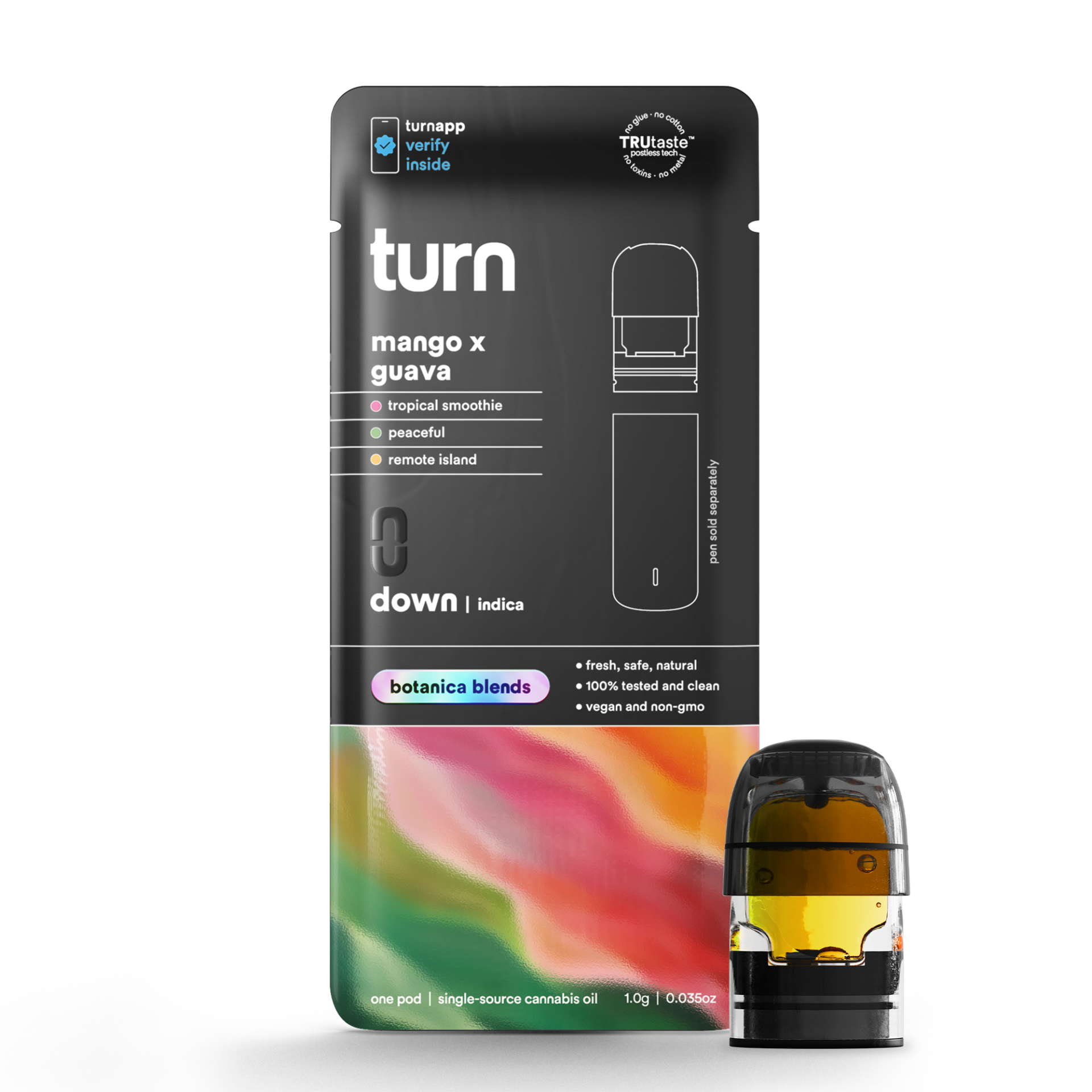 TURN Mango x Guava Botanica Blends Vape Pods (Indica) 88.52% {1g}