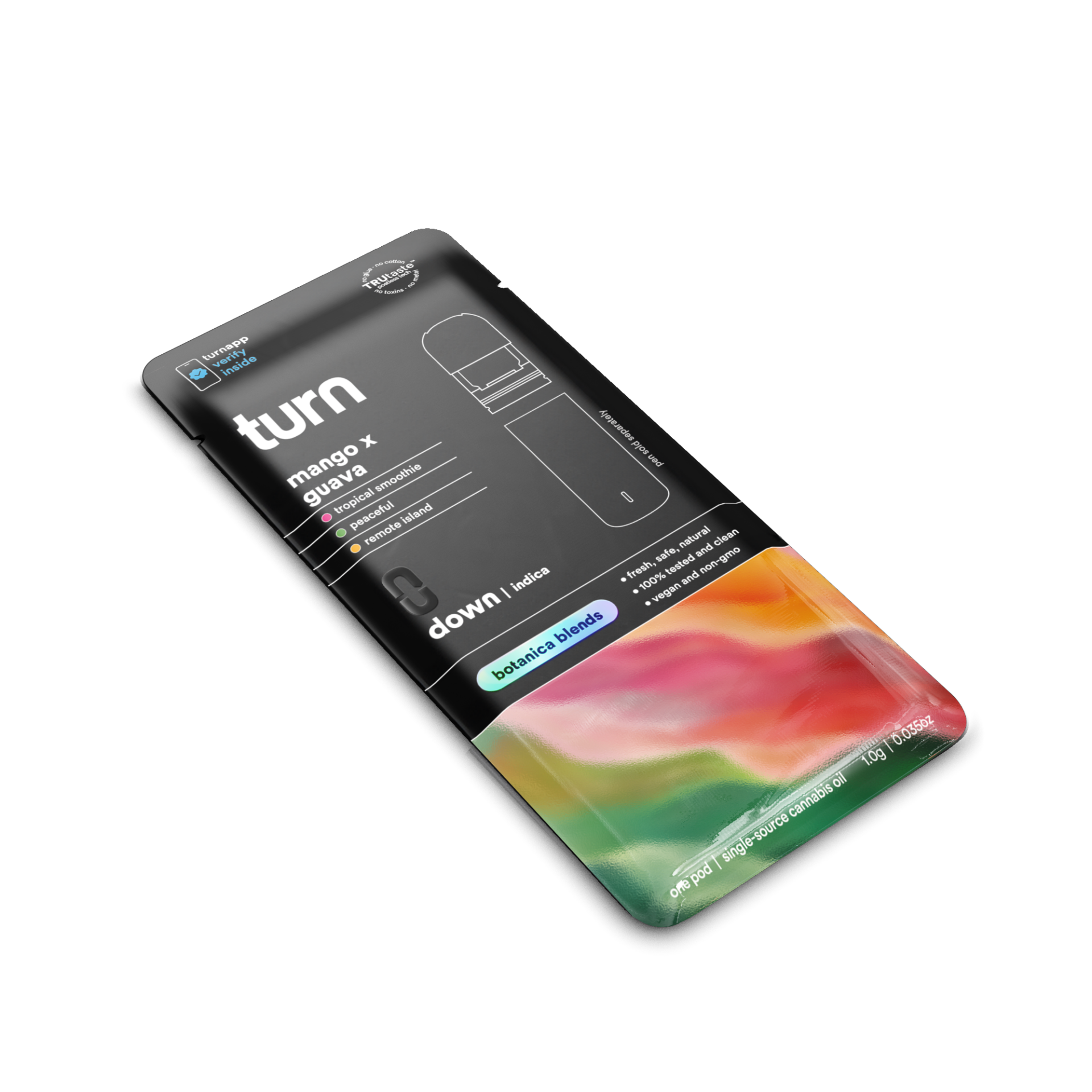TURN Mango x Guava Botanica Blends Vape Pods (Indica) 88.52% {1g}