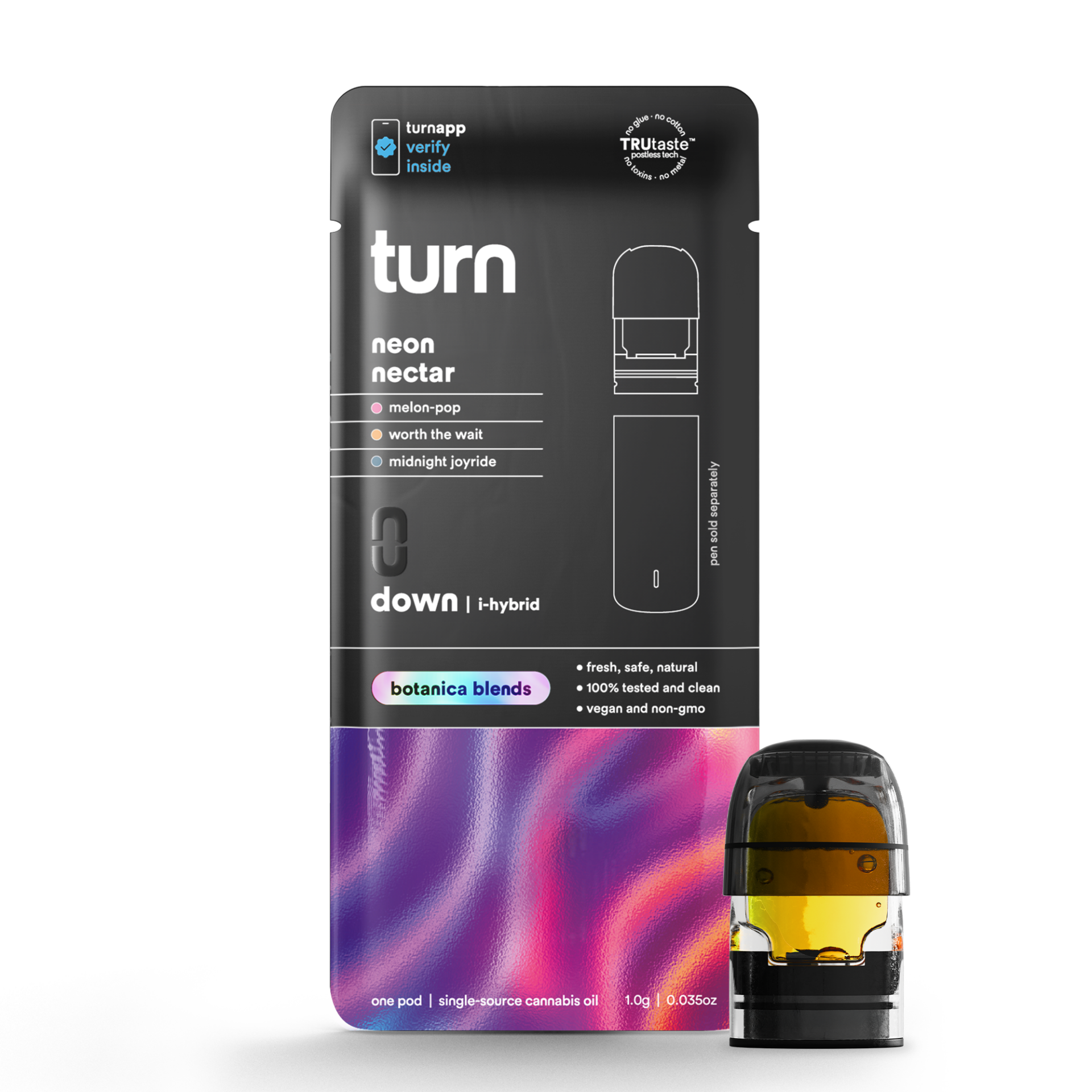 TURN Neon Nectar Vape Pods (Hybrid Indica) 89.92% {1g}