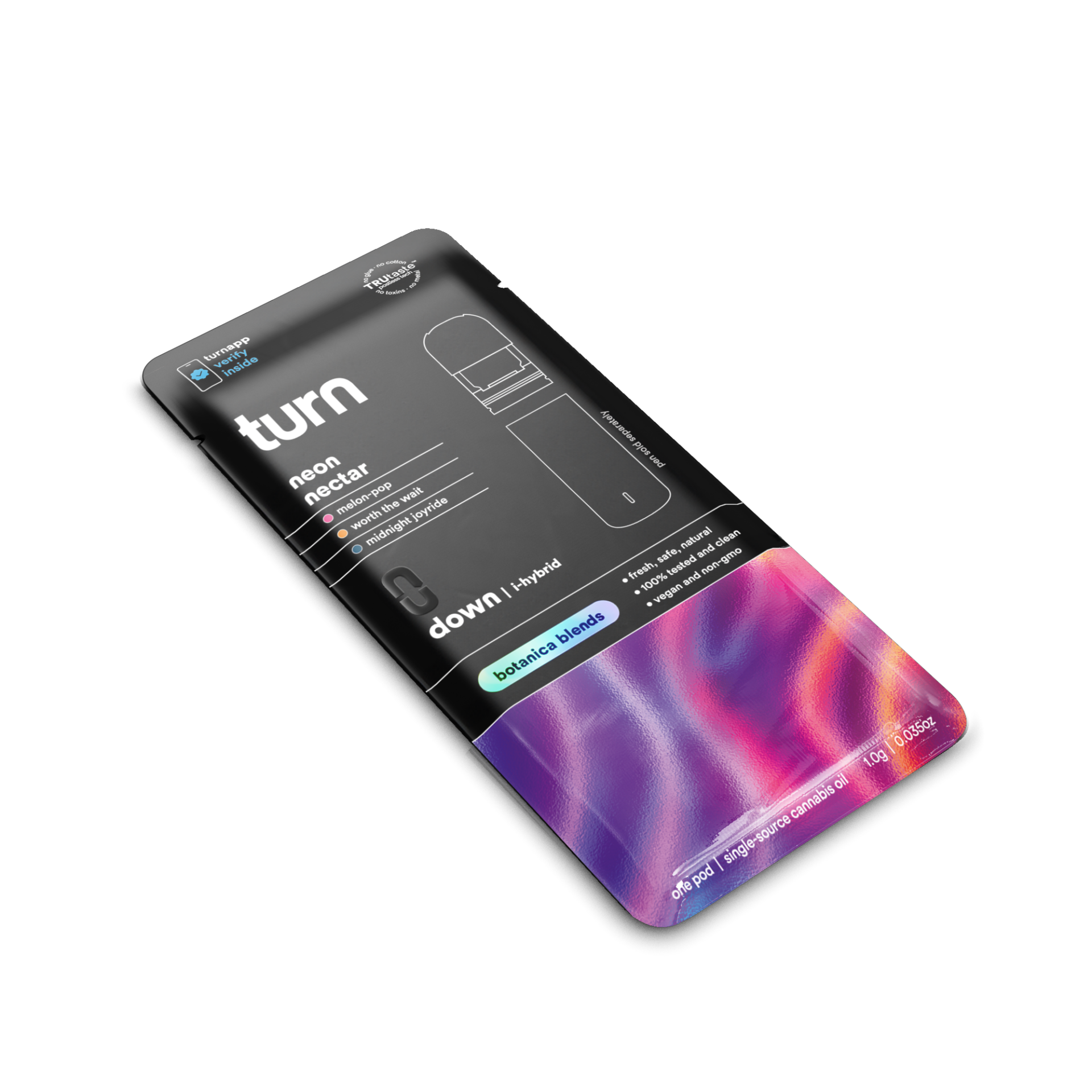 TURN Neon Nectar Vape Pods (Hybrid Indica) 89.92% {1g}