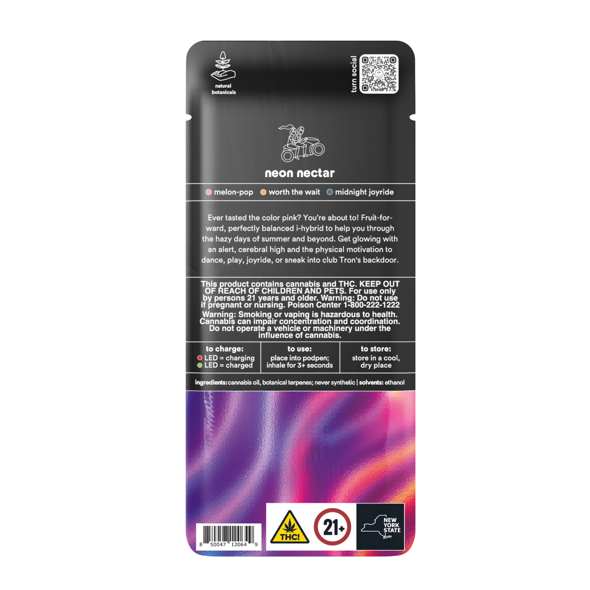 TURN Neon Nectar Vape Pods (Hybrid Indica) 89.92% {1g}