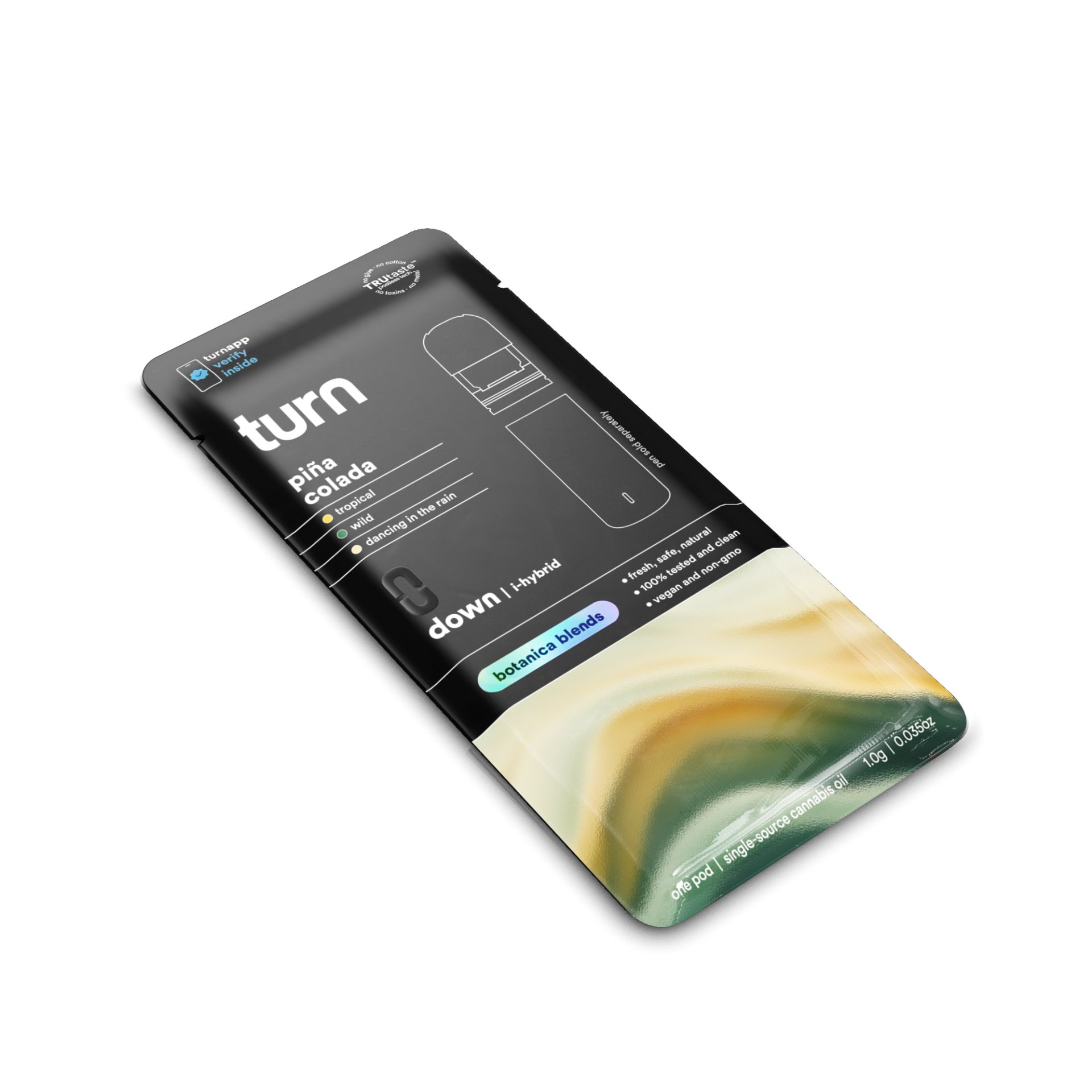 TURN Pina Colada Botanica Blends Vape Pods  (Indica) 87.04% {1g}