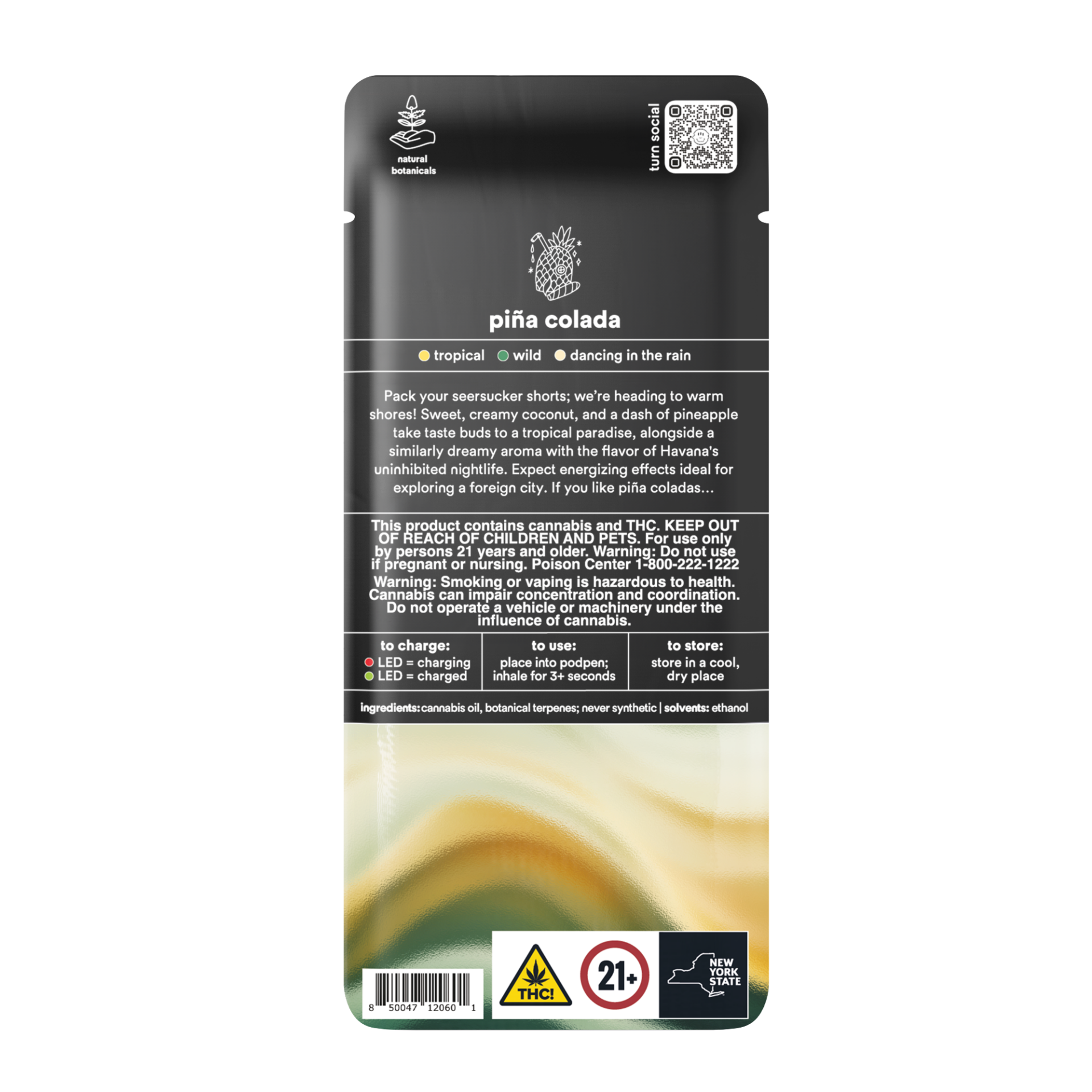 TURN Pina Colada Botanica Blends Vape Pods  (Indica) 87.04% {1g}