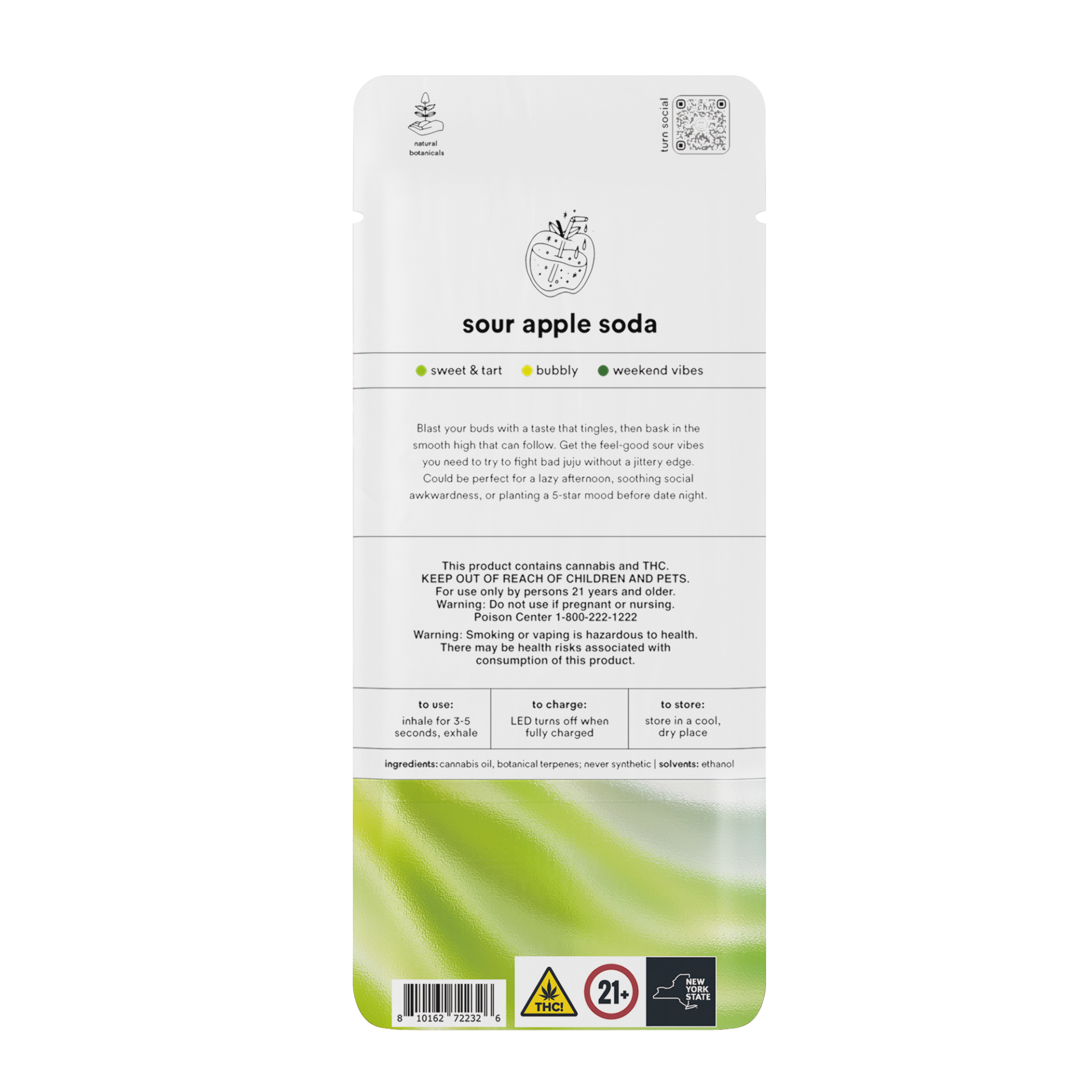 TURN Sour Apple Soda All-In-One Vapes {1g}