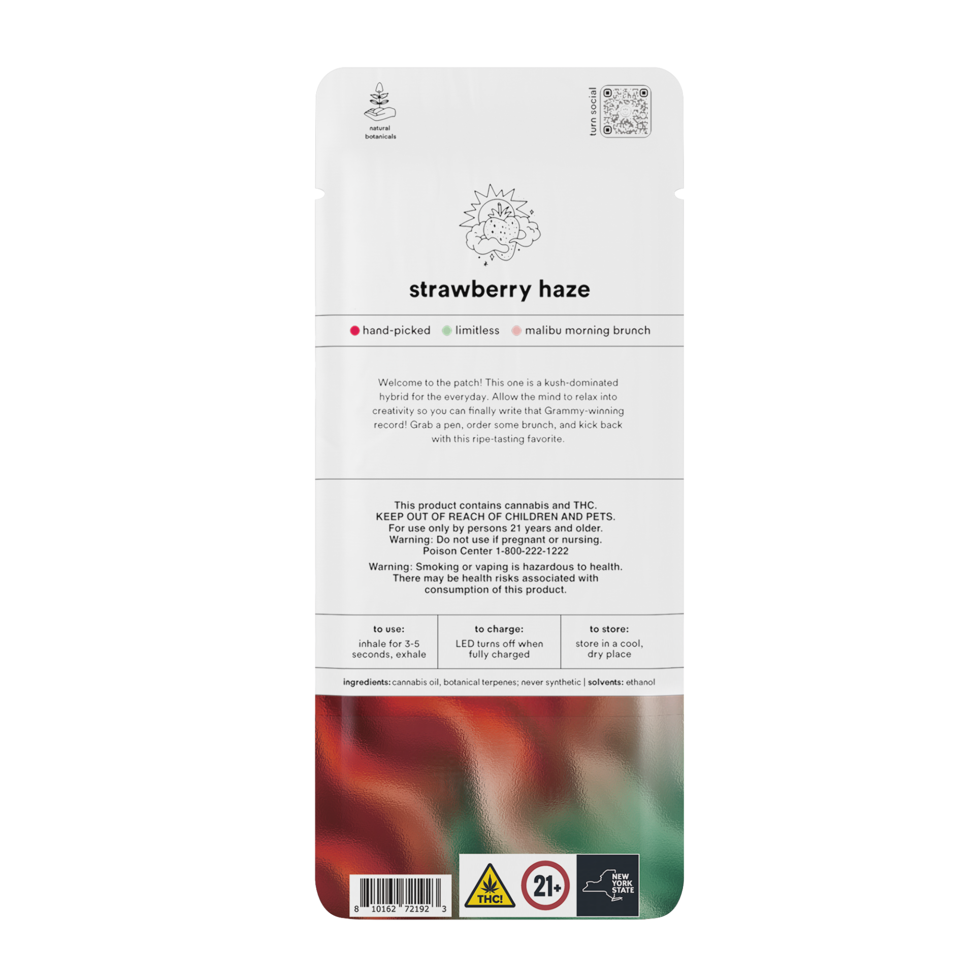 TURN Strawberry Haze All-In-One Vapes 88.80% {1g}