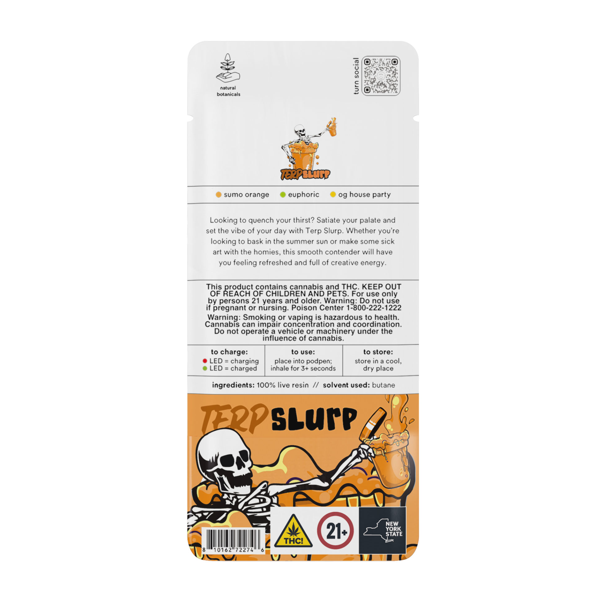 TURN Terp Slurp Live Resin Vape Pods  (Sativa) 77% {1g}