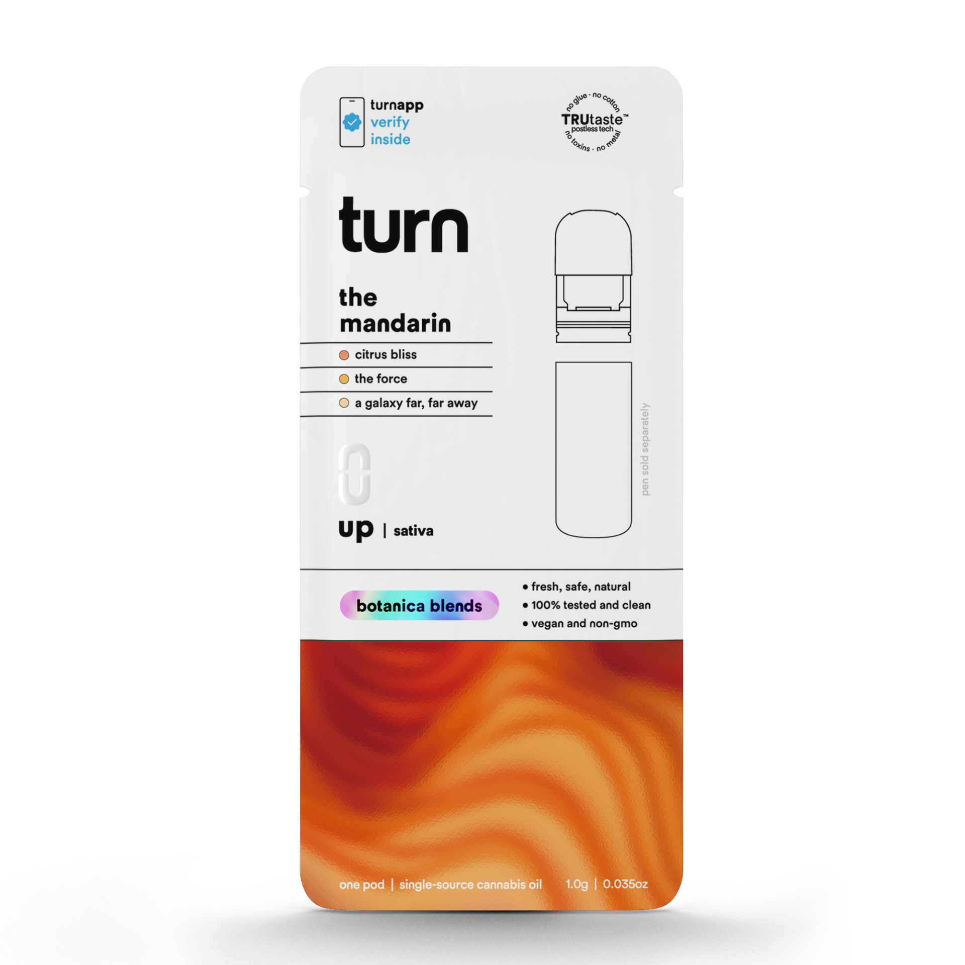 TURN The Mandarin Vape Pods  (Sativa) 86.90% {1g}