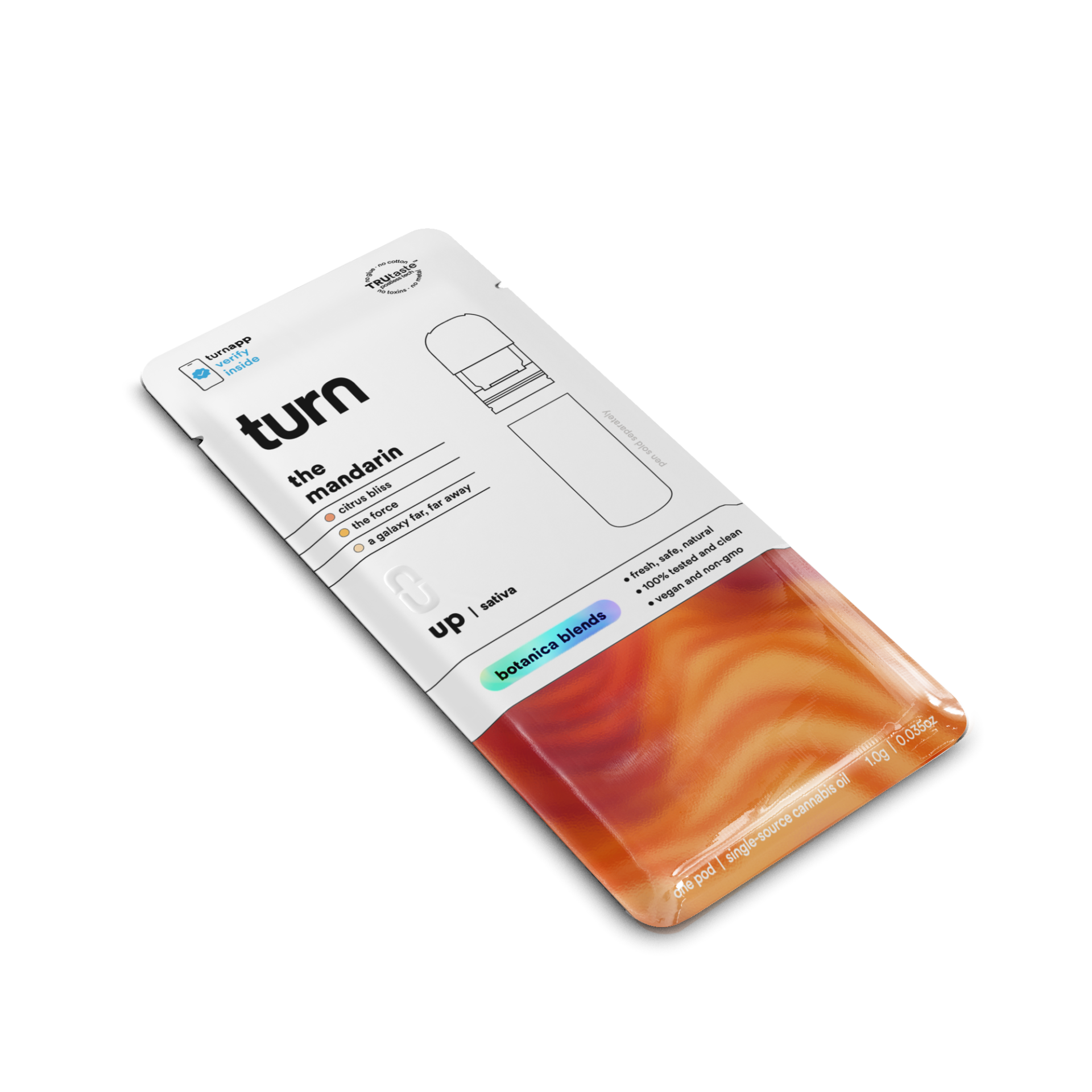 TURN The Mandarin Vape Pods  (Sativa) 86.90% {1g}