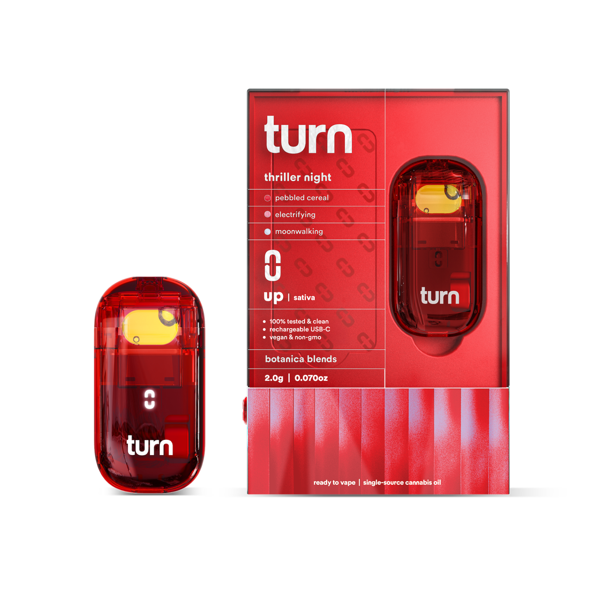 TURN Thriller Night Retrovision All-In-One Vapes (Sativa) 82.5% {2g}