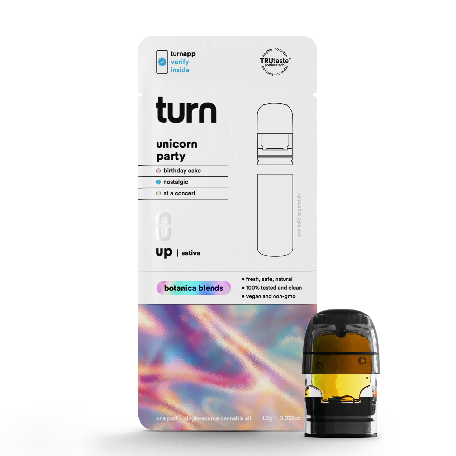 TURN Unicorn Party Vape Pods (Sativa) 86.13% {1g}