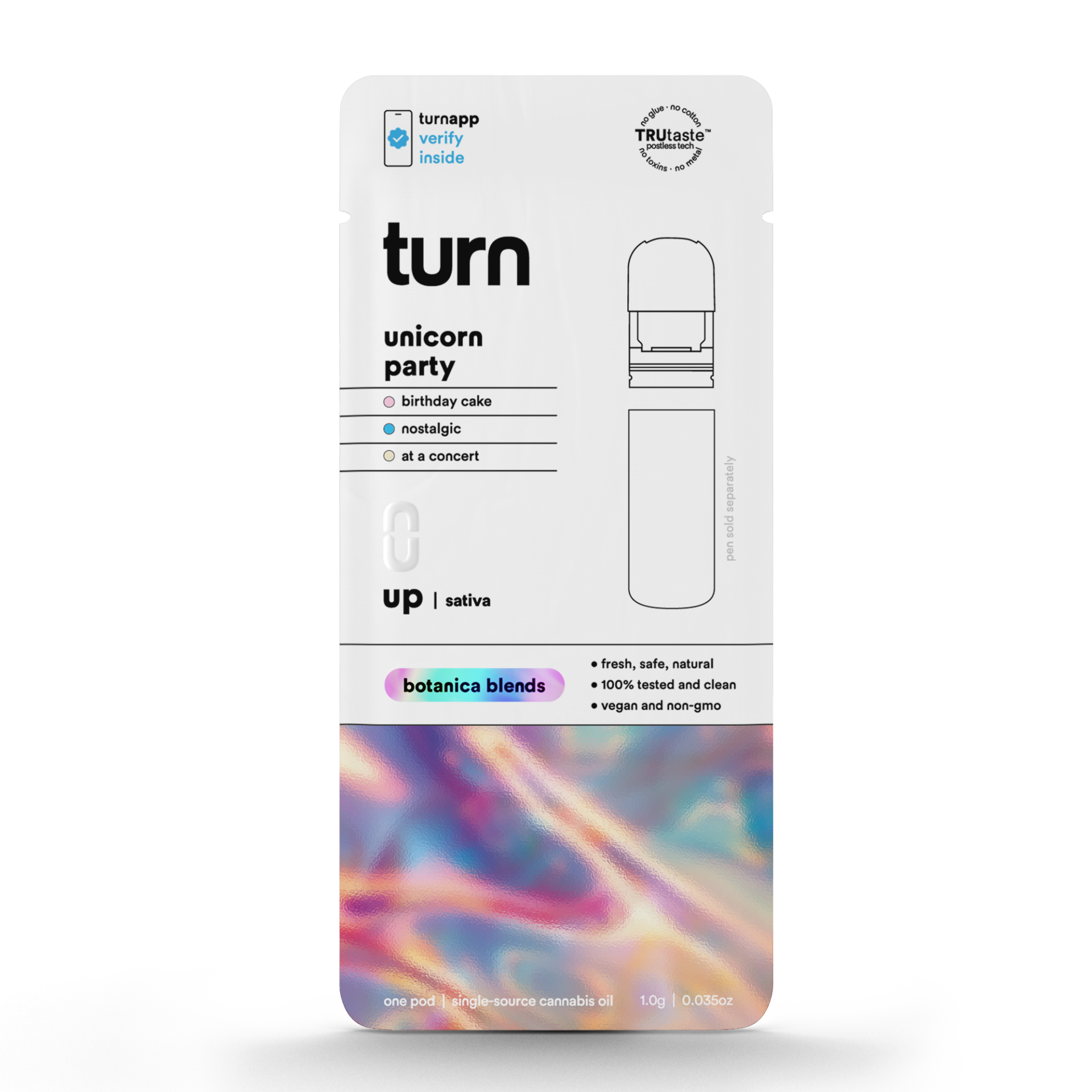 TURN Unicorn Party Vape Pods (Sativa) 86.13% {1g}