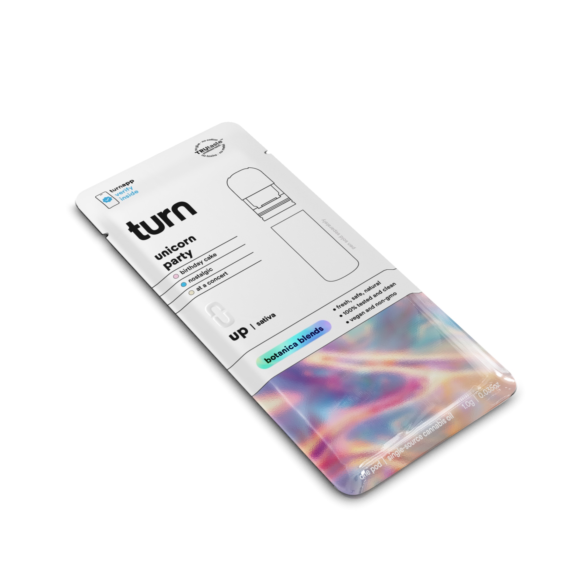 TURN Unicorn Party Vape Pods (Sativa) 86.13% {1g}