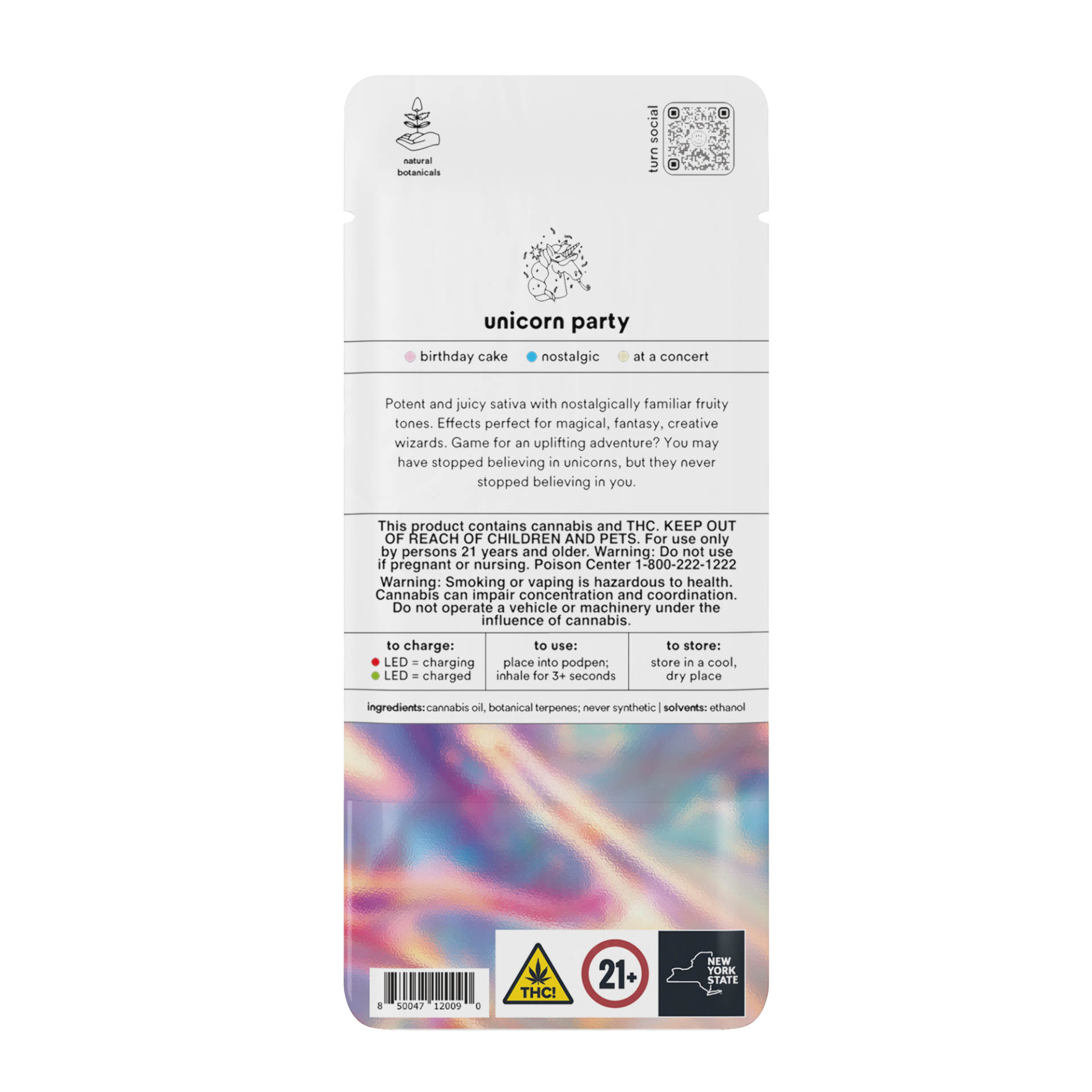 TURN Unicorn Party Vape Pods (Sativa) 86.13% {1g}