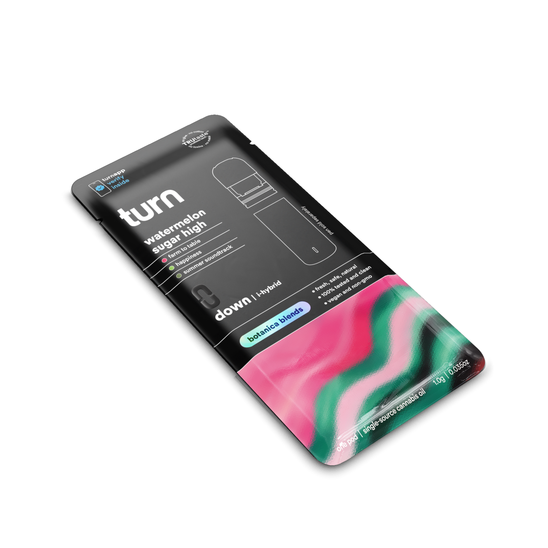 TURN Watermelon Sugar Vape Pods  (Hybrid Indica) 88% {1g}