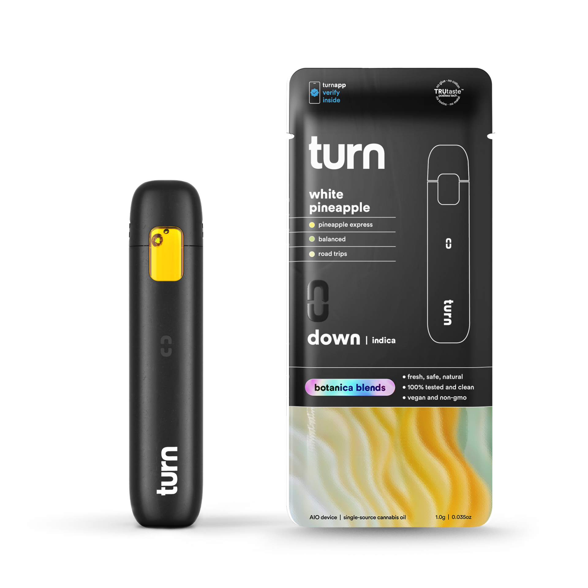 TURN White Pineapple All-In-One Vapes (Indica) 90% {1g}
