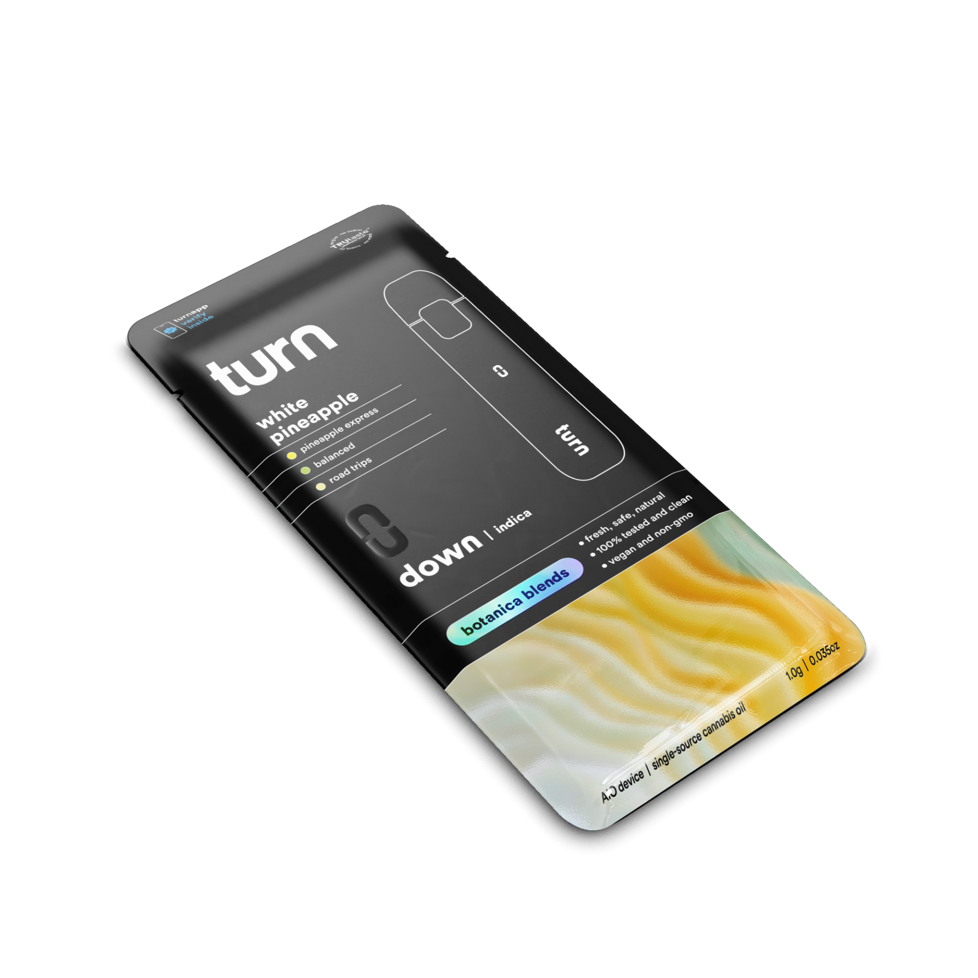 TURN White Pineapple All-In-One Vapes (Indica) 90% {1g}