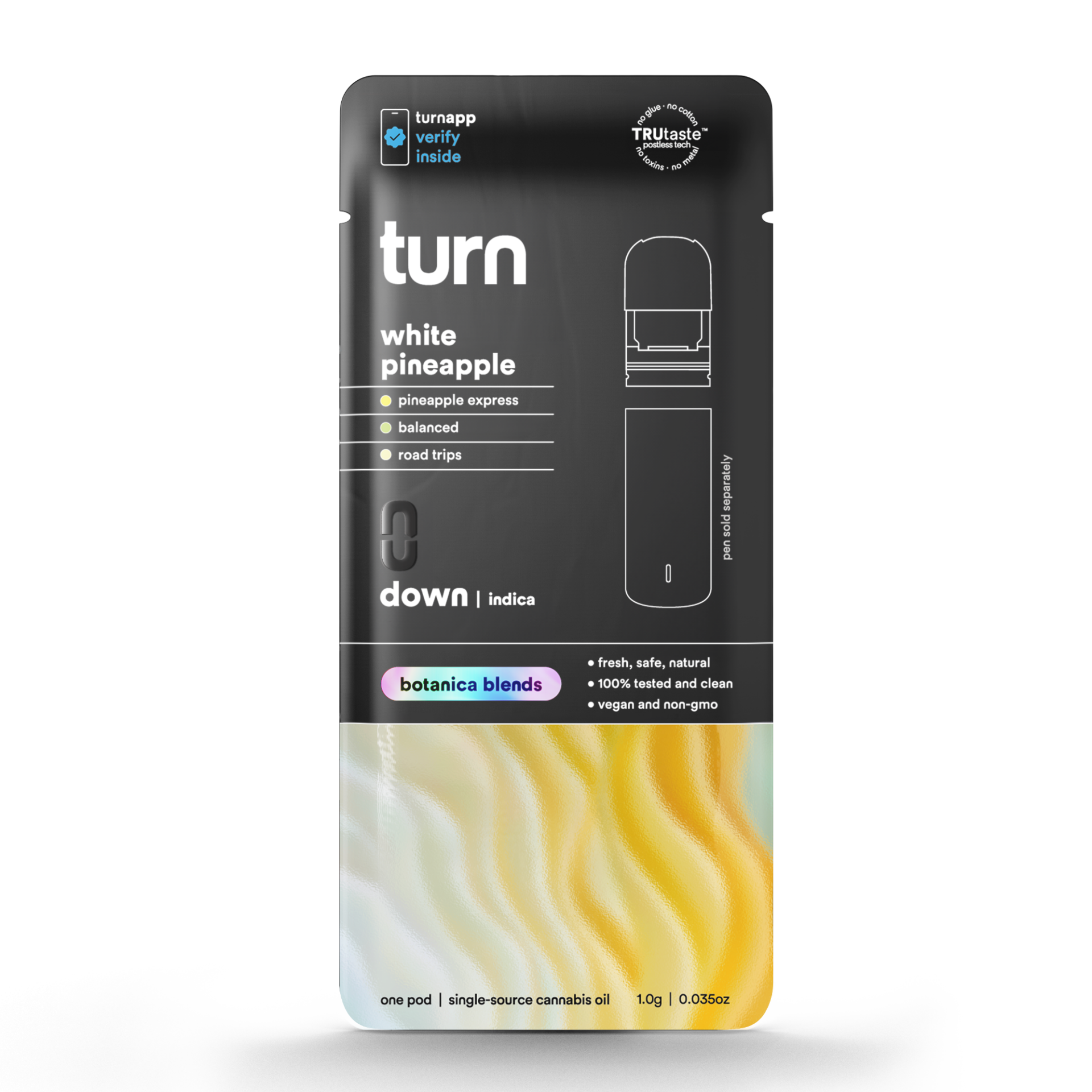 TURN White Pineapple Vape Pods  (Indica) 92.65% {1g}