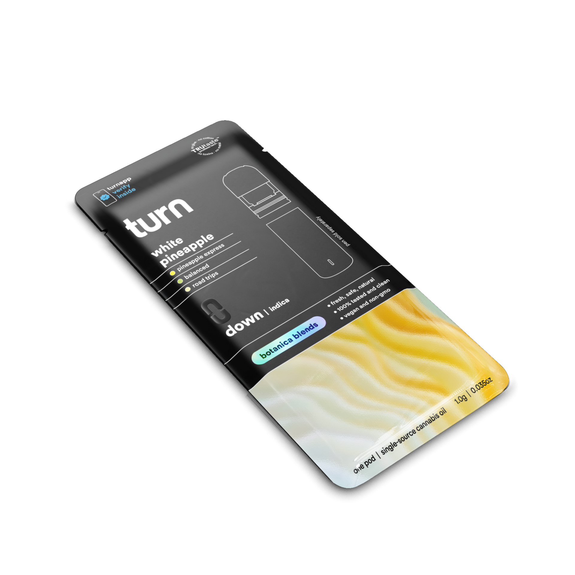 TURN White Pineapple Vape Pods  (Indica) 92.65% {1g}