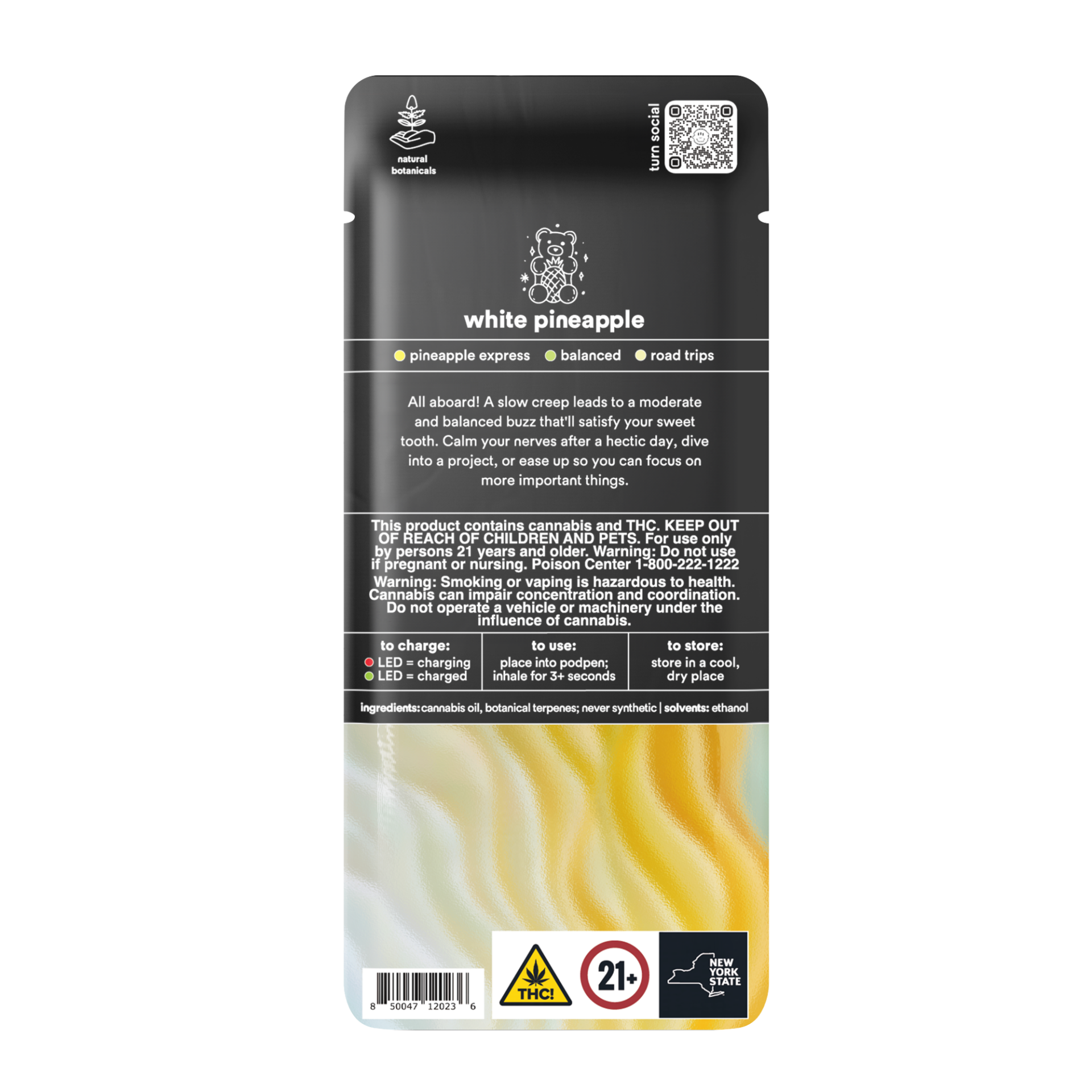 TURN White Pineapple Vape Pods  (Indica) 92.65% {1g}