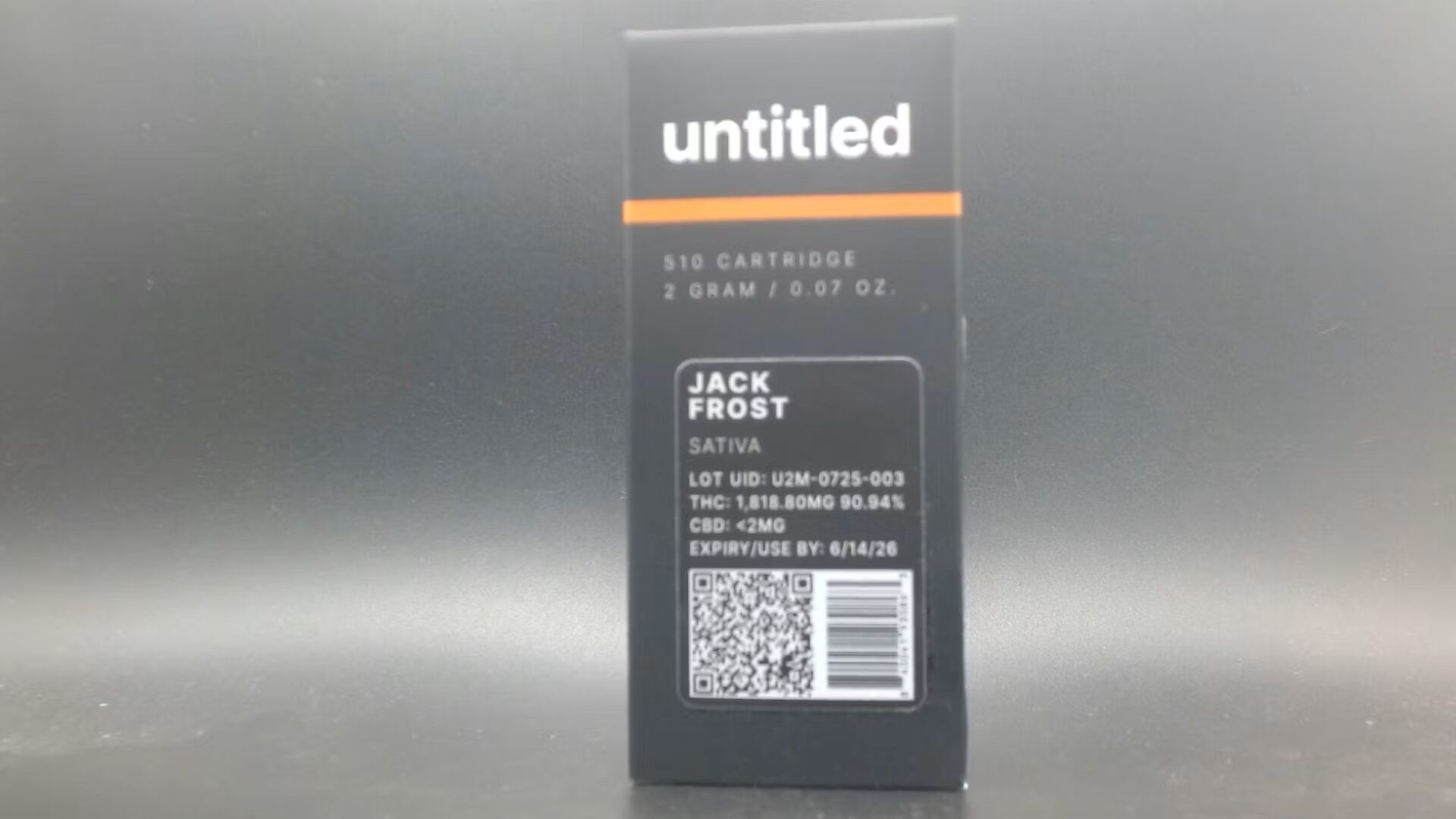 Untitled Jack Frost Threaded Vape Cartridges  (Sativa) 90.94% {2g}