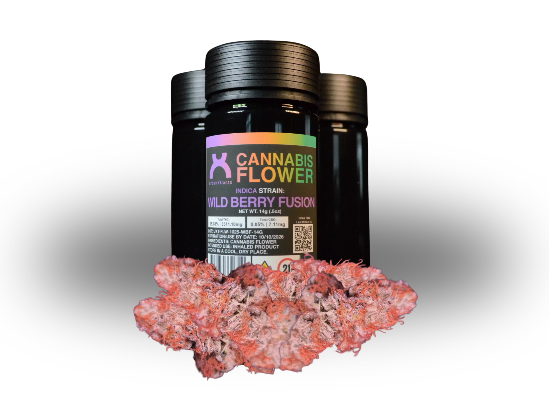 Urban Xtracts Wild Berry Fusion Flower  (Hybrid) 25% {14g}