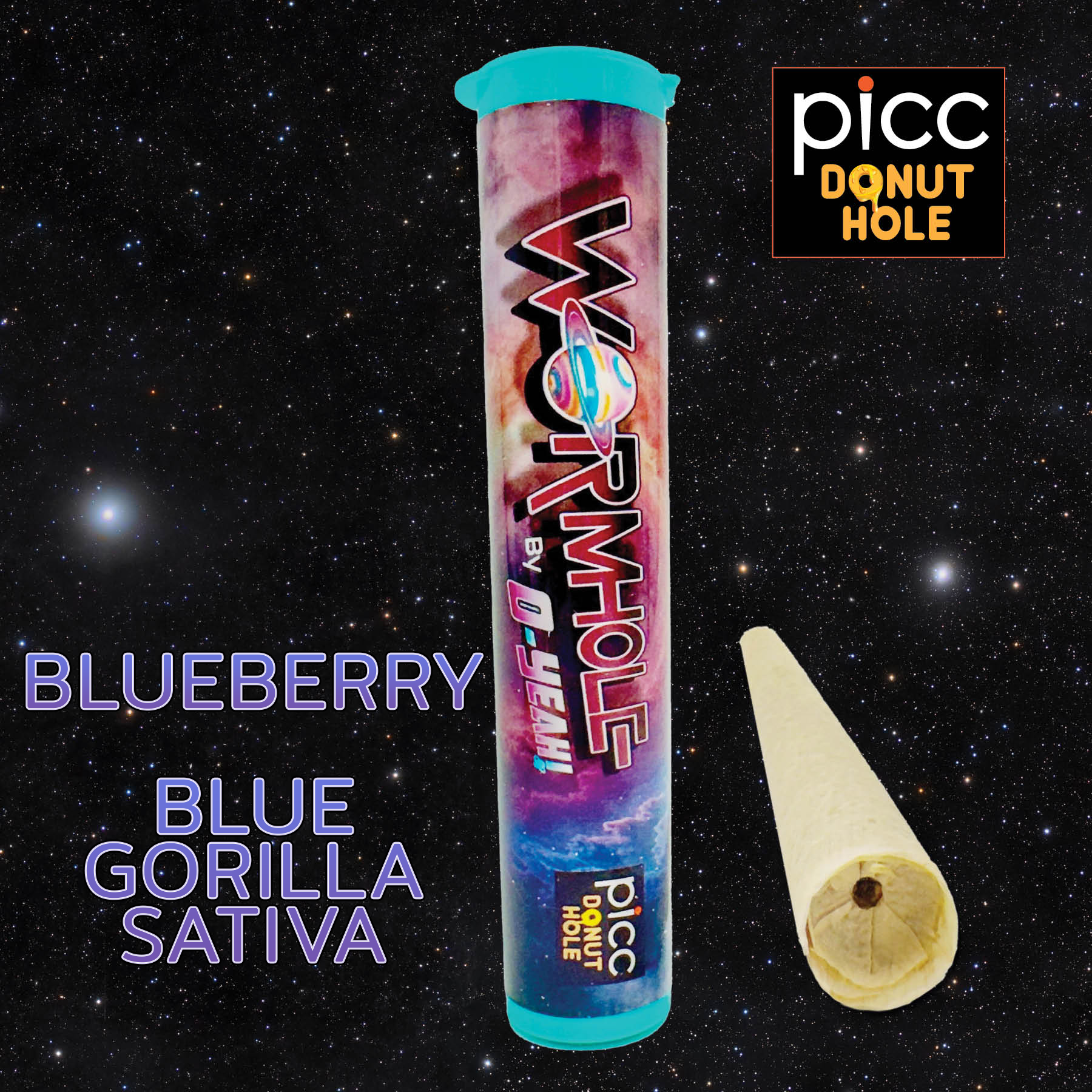 O-Yeah! Blueberry Blue Gorilla Infused Pre-Roll (Sativa) 32% {1g}