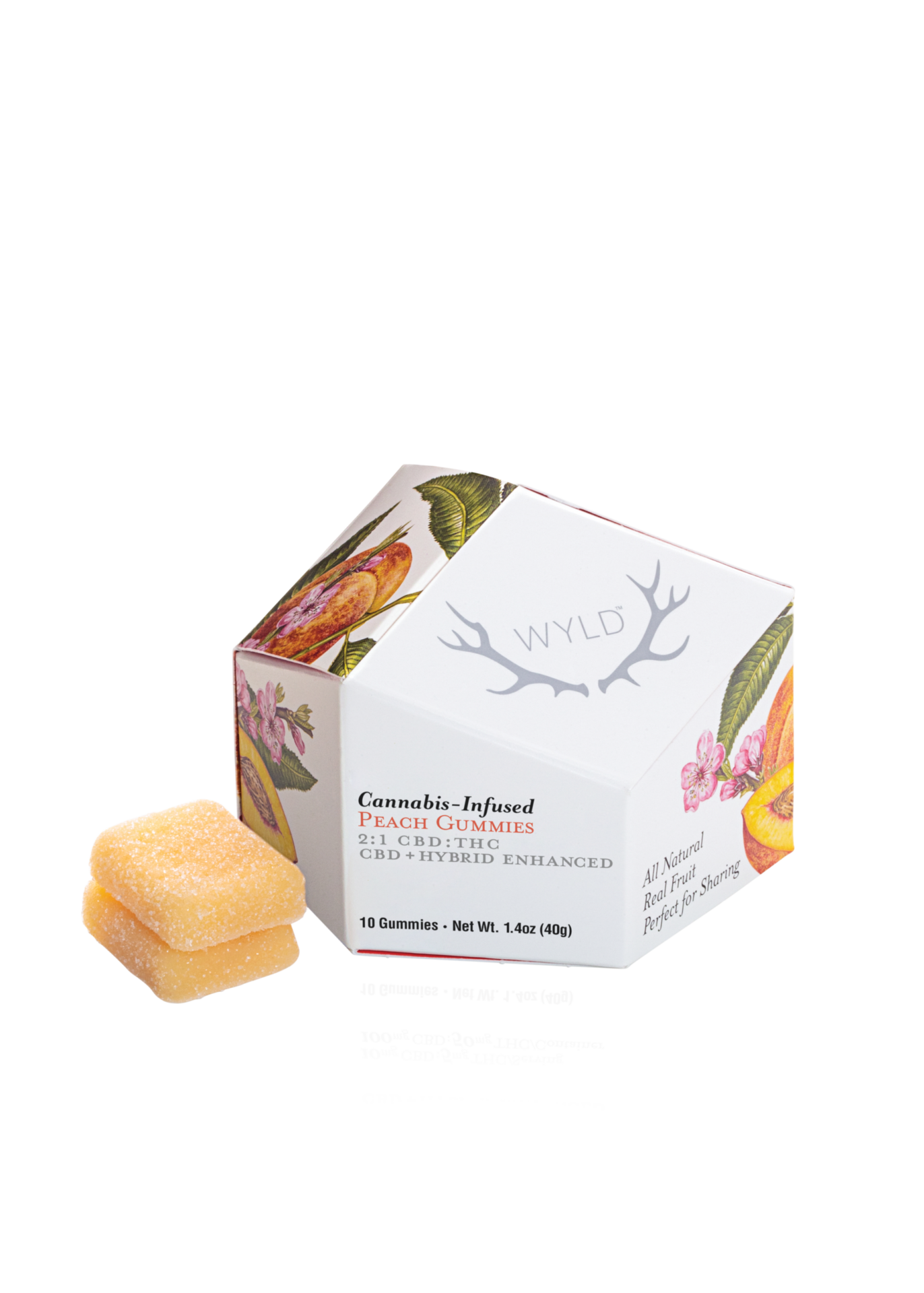 Wyld Peach 1:2 Gummies 10-pack (Hybrid) {100mg}