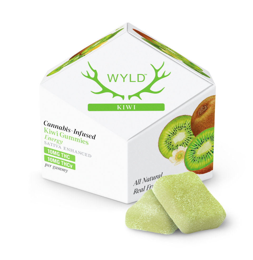 Wyld Kiwi 1:1 Gummies 10-pack (Sativa) {100mg}