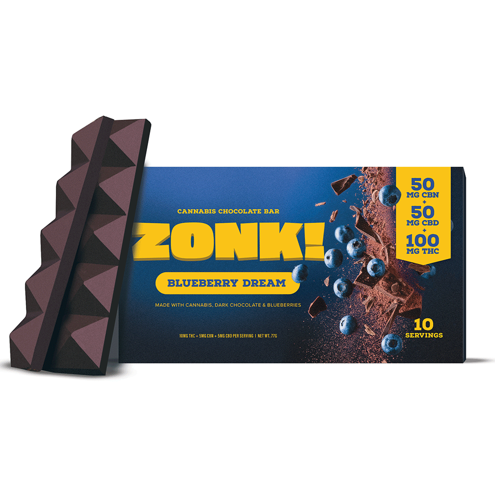 Zonk! Blueberry Dream 2:1:1 Sleep Chocolate (Indica) {100mg}
